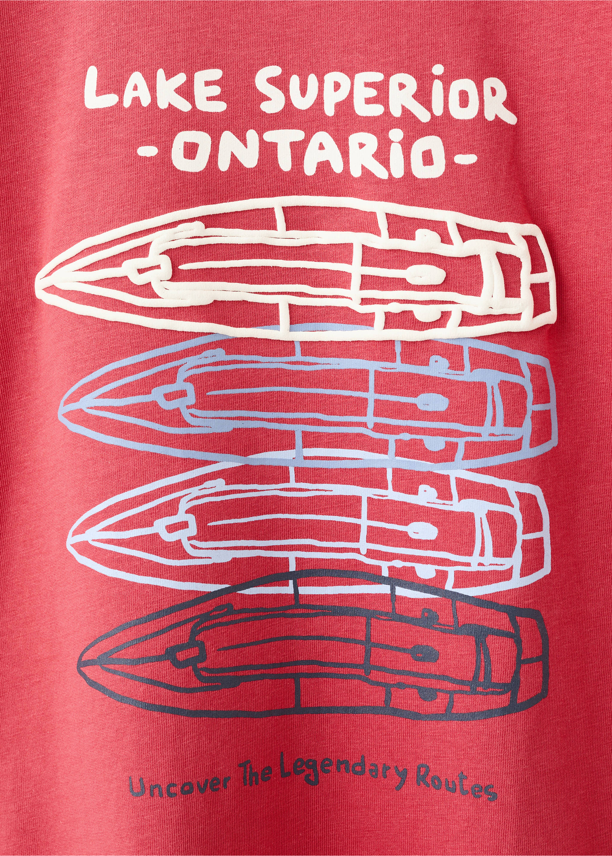 印花棉质混纺T恤 - null, 红色. Ref: 27025149-00.