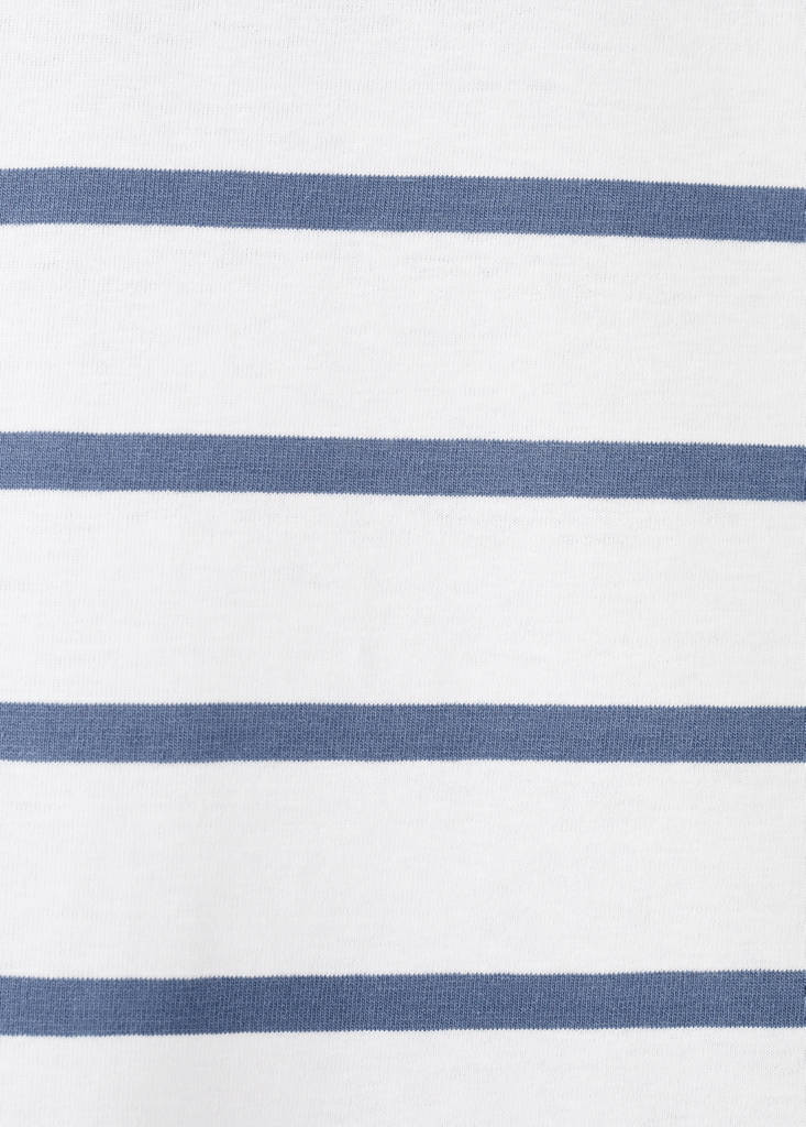 Striped cotton T-shirt — Blue