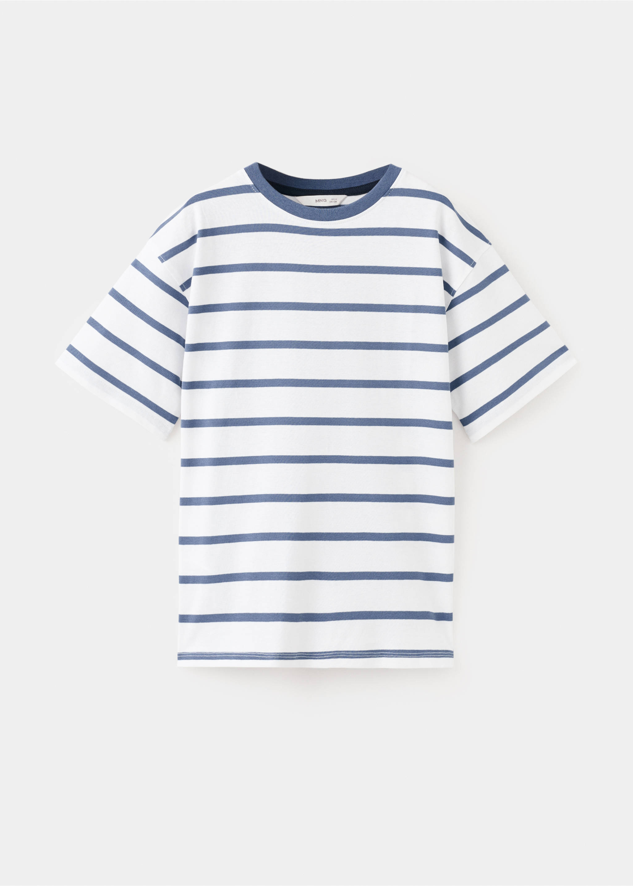 Striped cotton T-shirt - Article without model, Blue. Ref: 27025150-00.