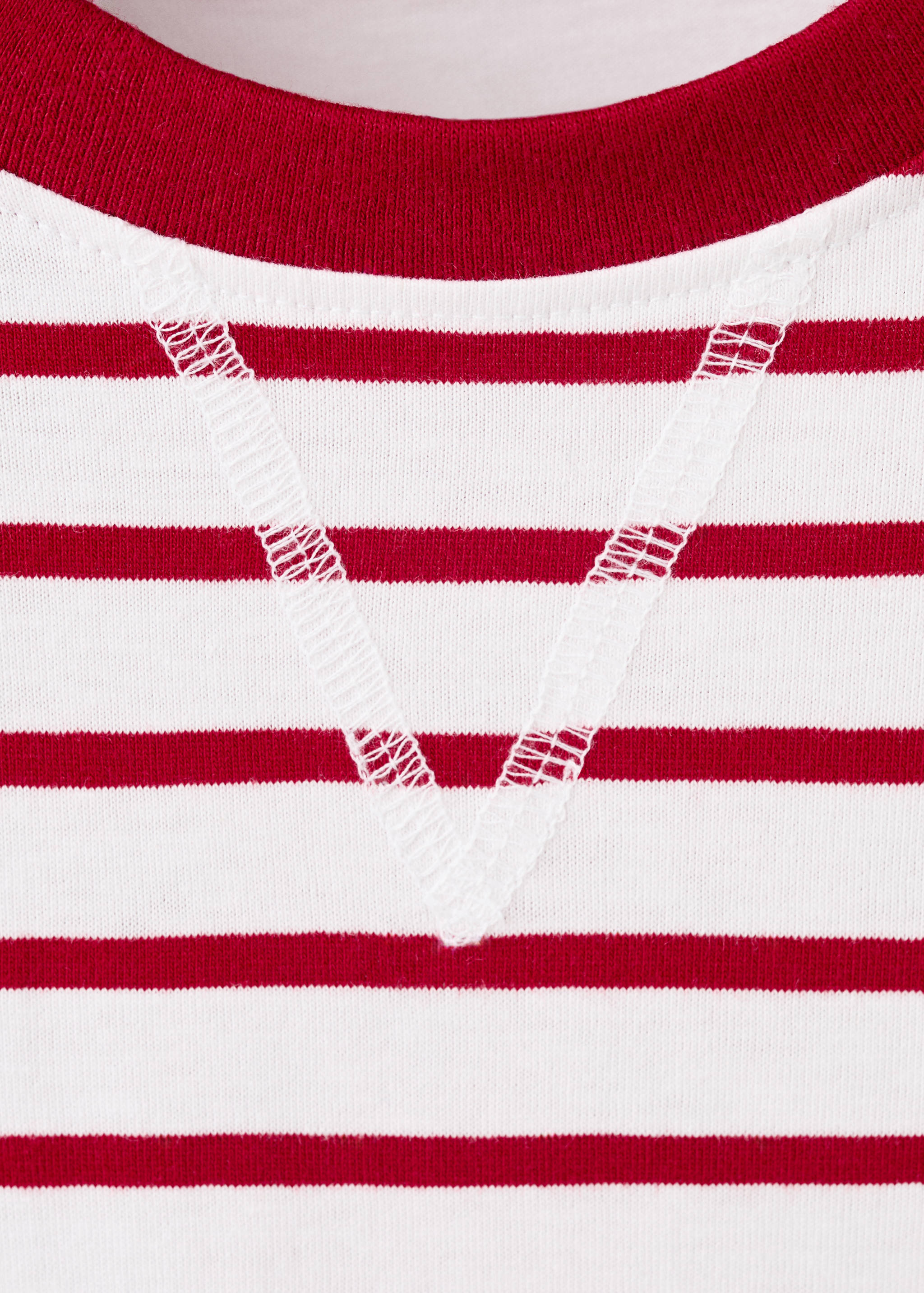 条纹棉质T恤 - null