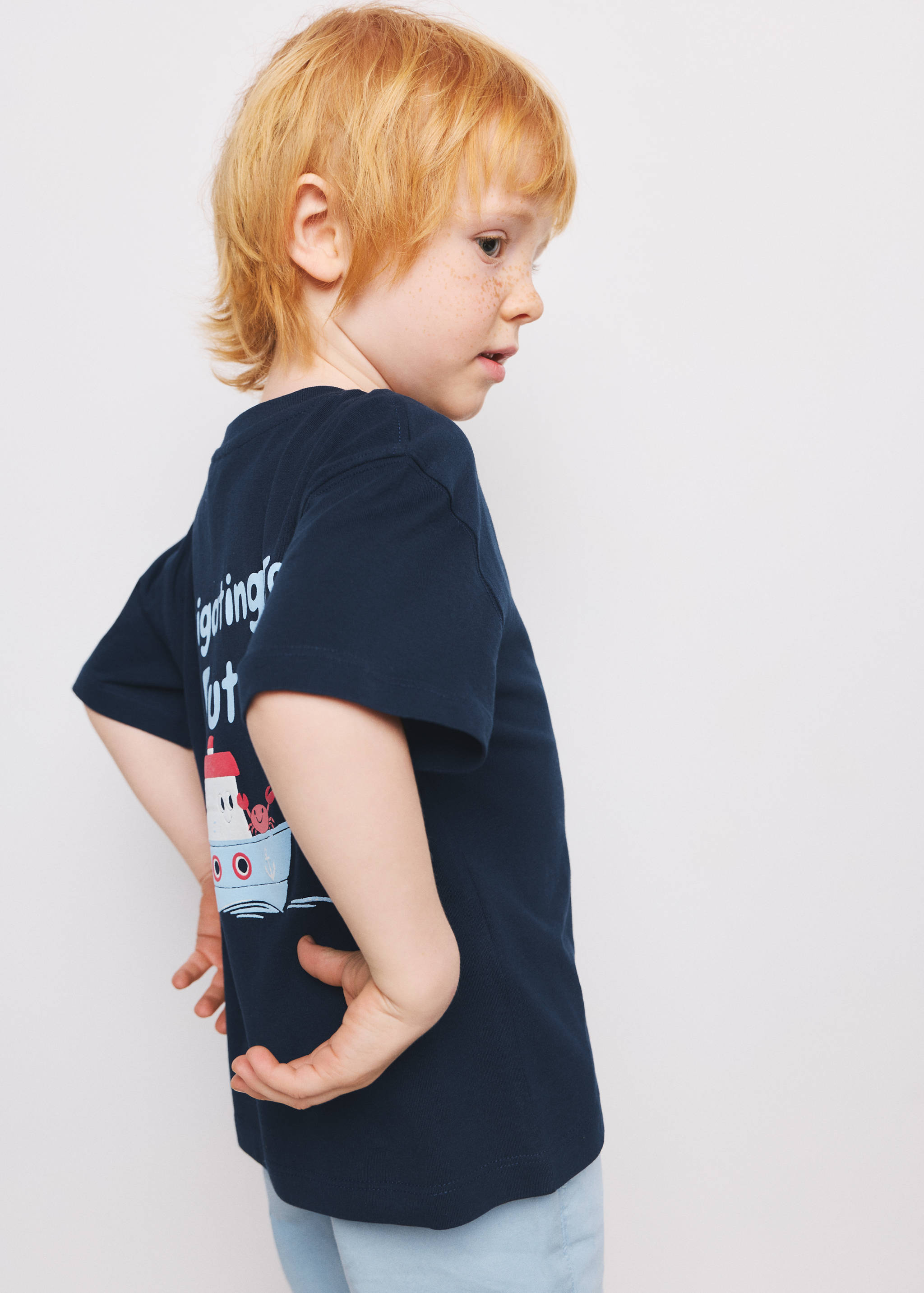 T-shirt with printed pocket detail - Medium plane