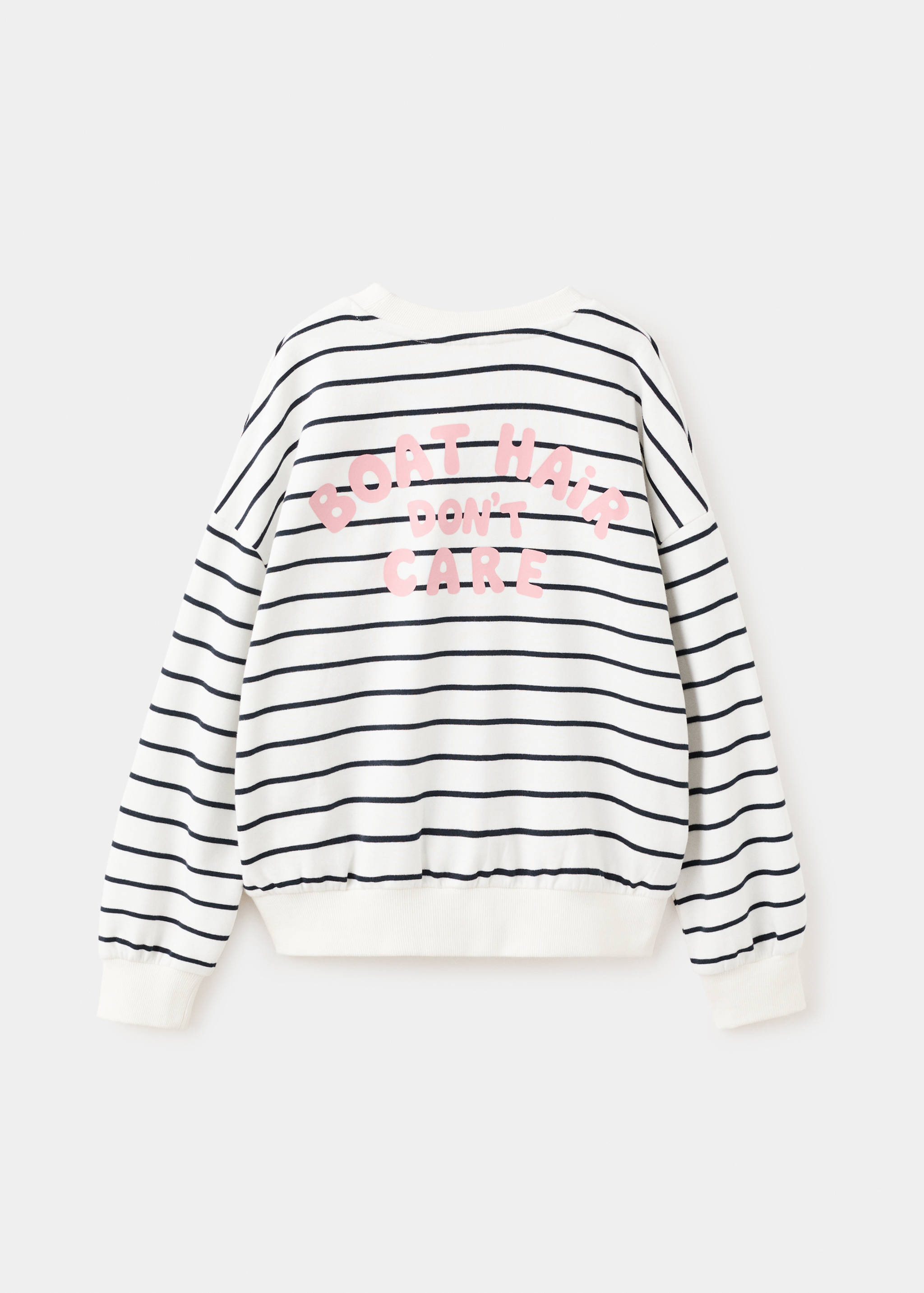 Sweat rayé avec inscription imprimée - Verso de l’article