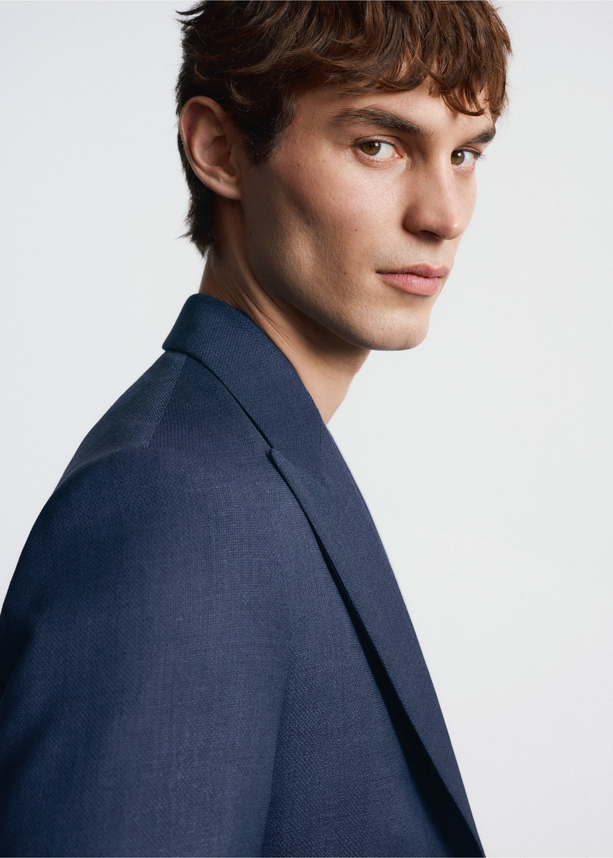 Americana 100% lana Vitale Barberis Canonico® - Detalle del artículo 1, Azul. Ref: 27025153-00.