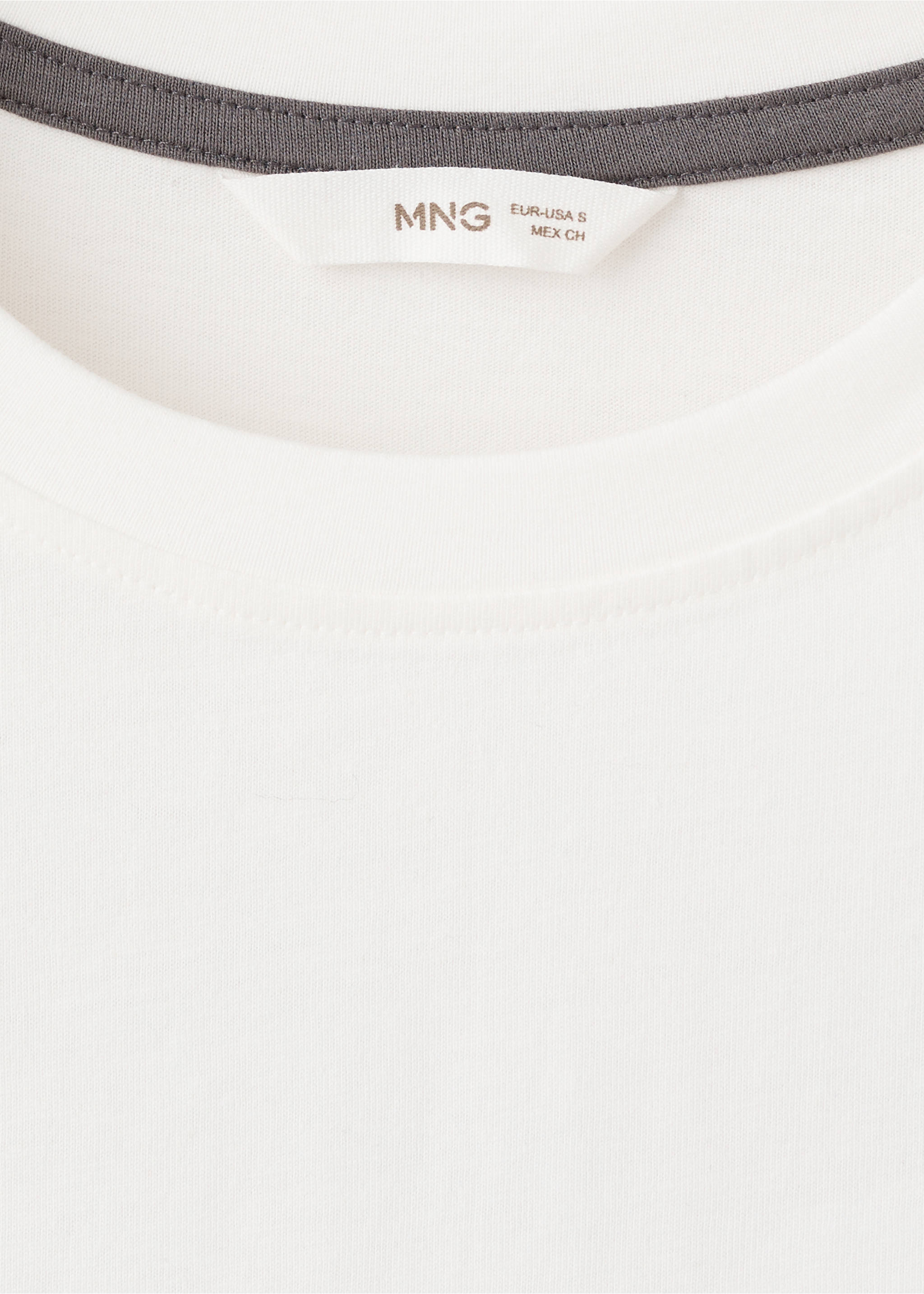 Camiseta algodón estampada - Detalle del artículo 8, Blanco roto. Ref: 27025159-00.