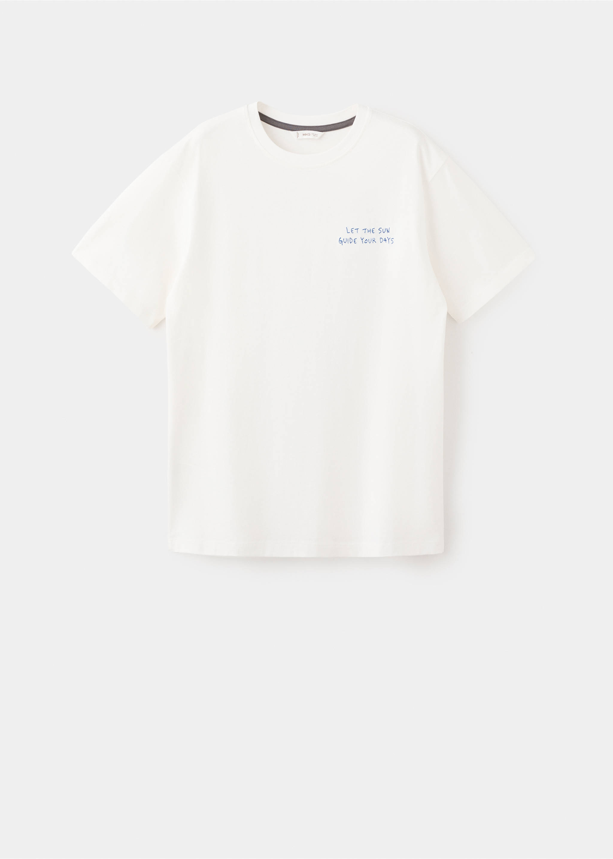T-shirt en coton imprimé - Article sans modèle, Blanc cassé. Ref: 27025159-00.