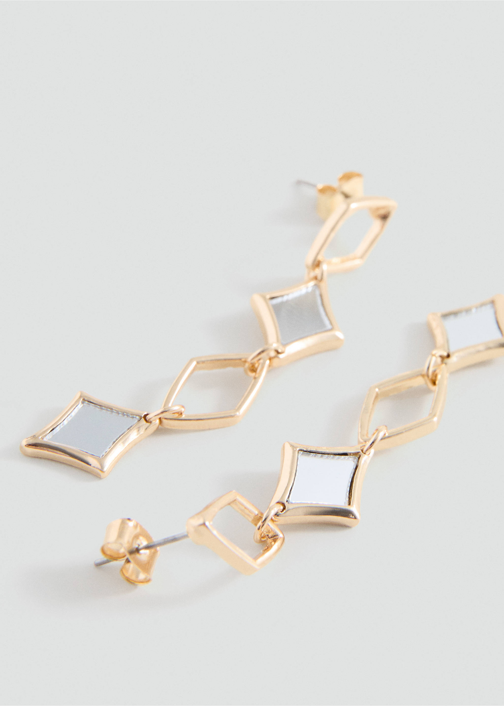 Geometric pendant earrings - Medium plane, Gold. Ref: 27025168-00.
