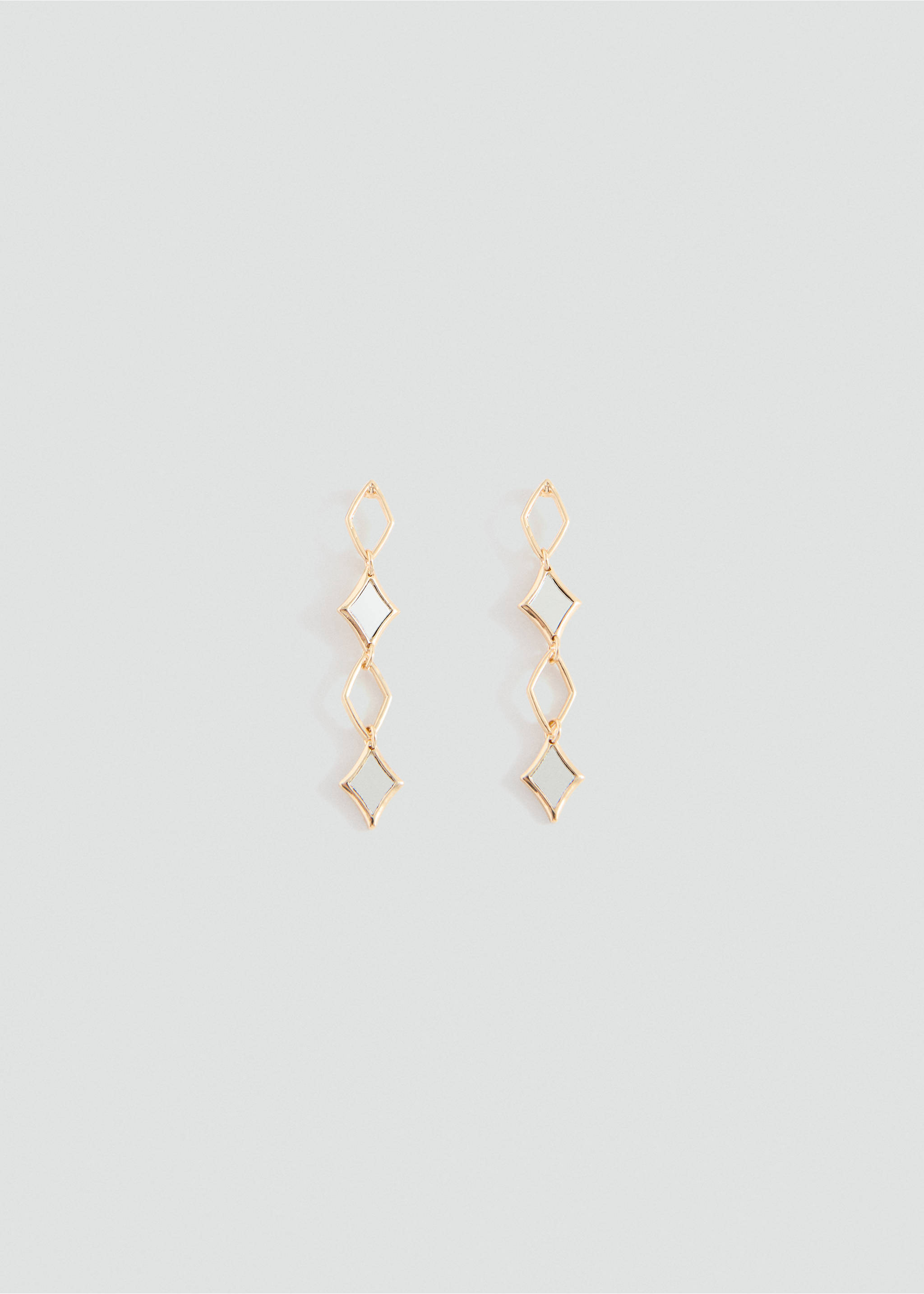 Boucles d'oreilles pendantes géométriques - Article sans modèle, Or. Ref: 27025168-00.