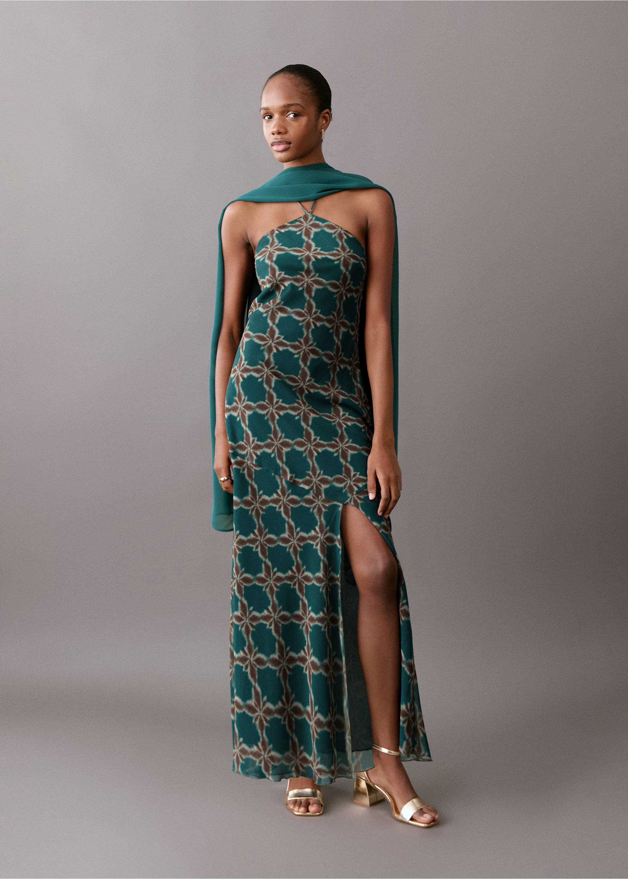 Flowing cape blouse - General plane, Petrol Blue. Ref: 27025813-00.