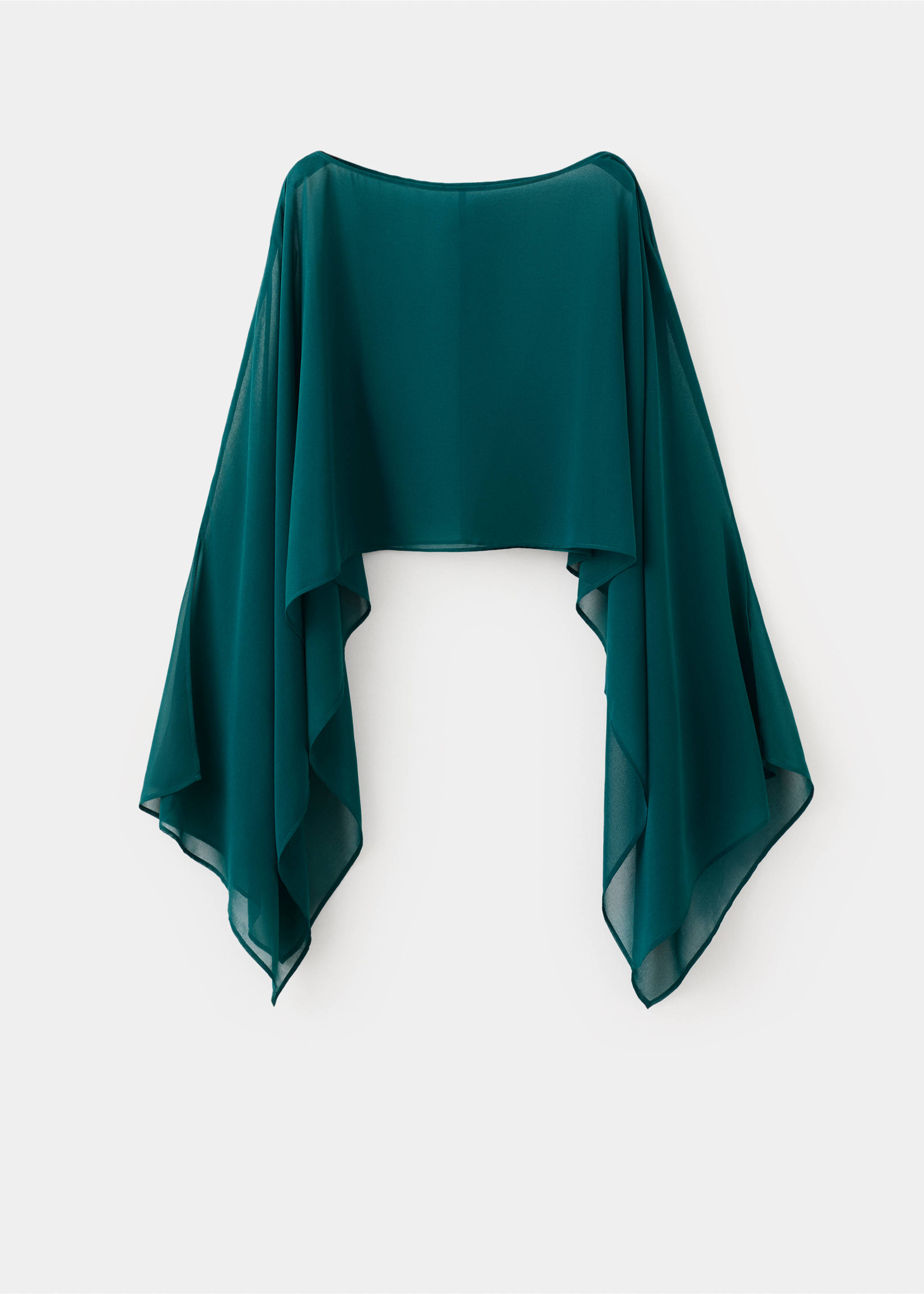 Flowing cape blouse - Article without model, Petrol Blue. Ref: 27025813-00.