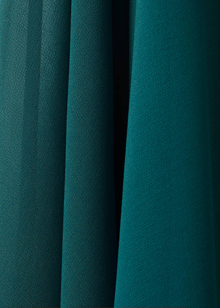 Flowing cape blouse — Petrol Blue