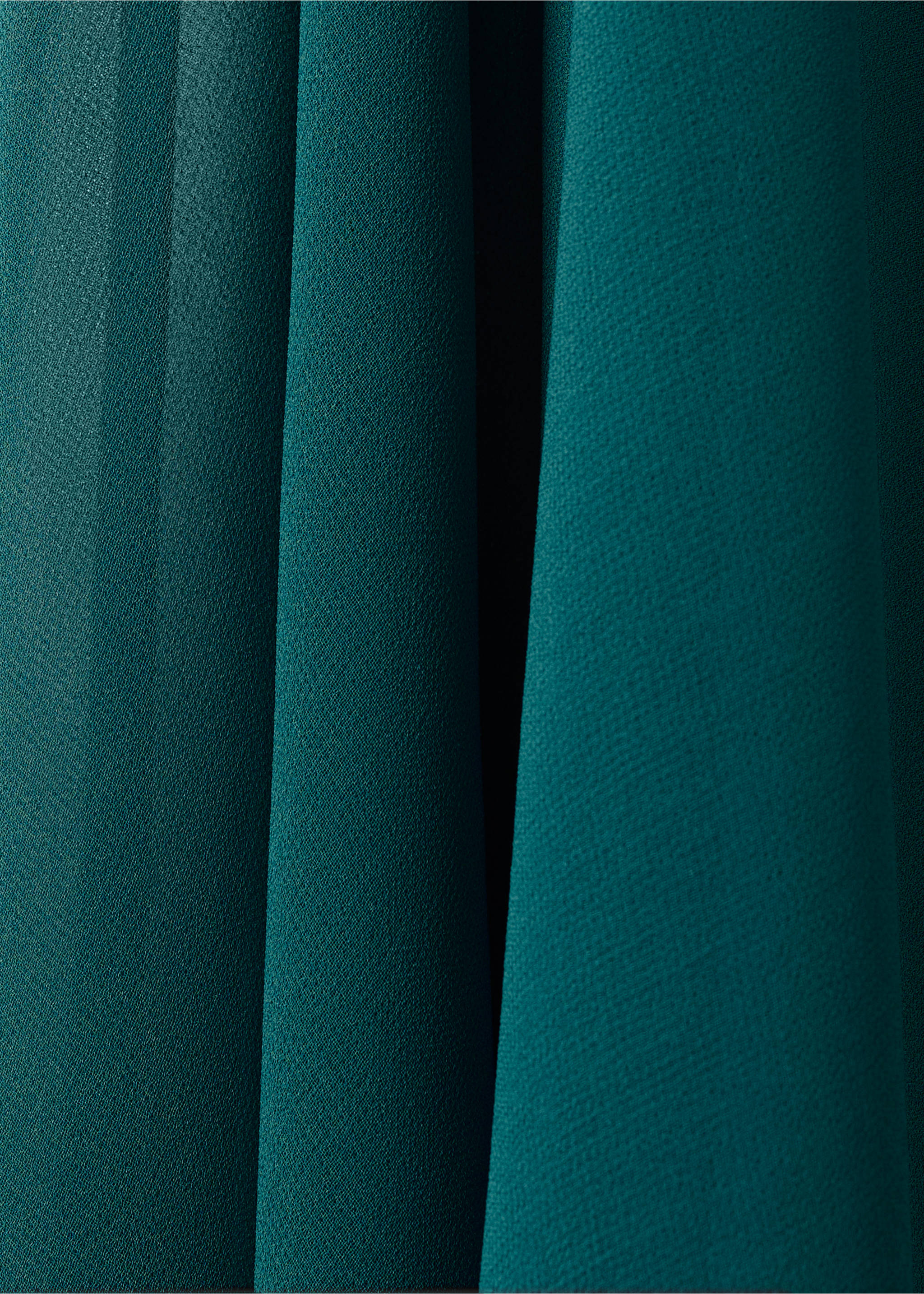 Flowing cape blouse - Details of the article 0, Petrol Blue. Ref: 27025813-00.