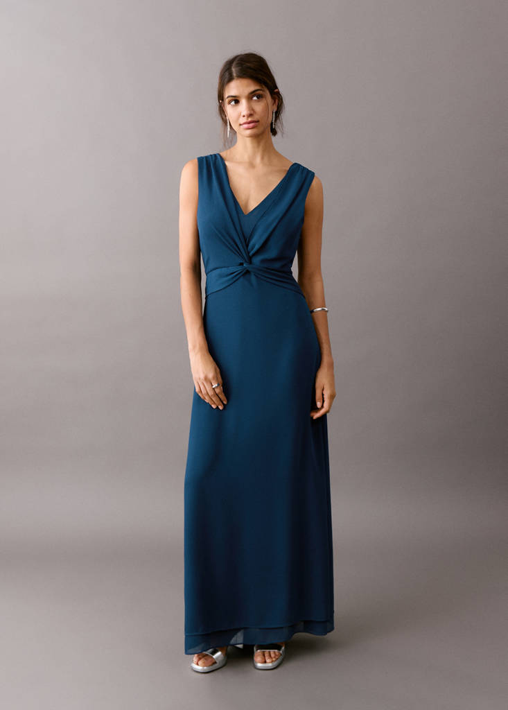 Ruched detail dress — Navy