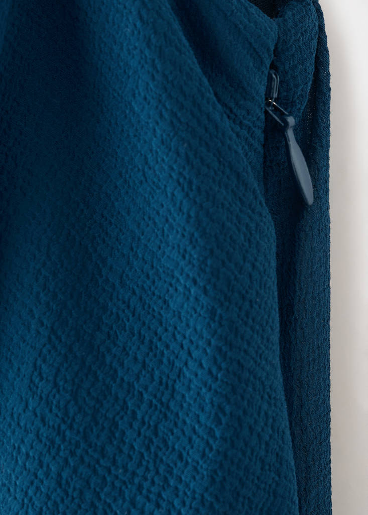 Ruched detail dress — Navy