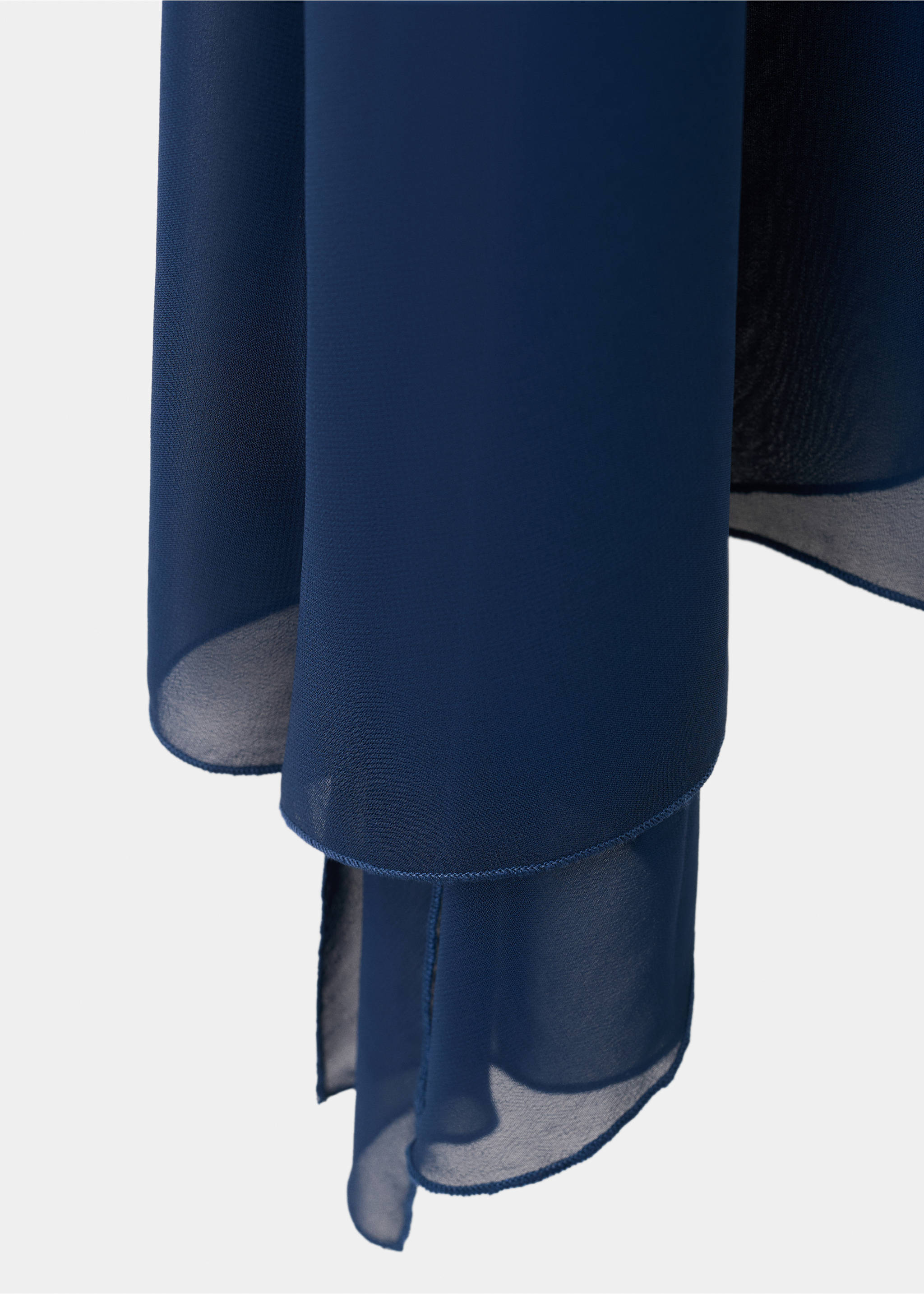 Полупрозрачная накидка с разрезом - Деталь изделия 0, Глубокий темно-синий. Ref: 27025815-00.