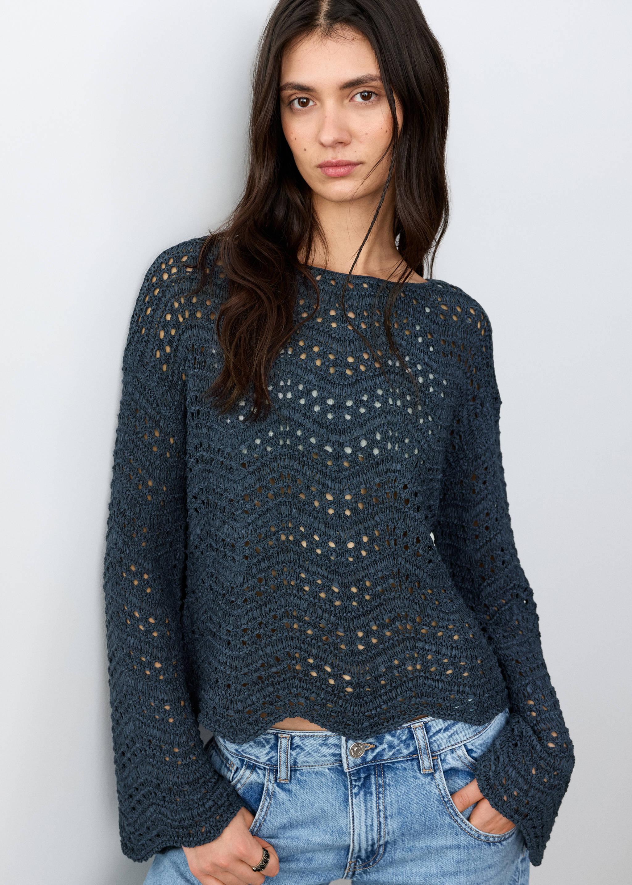 Openwork knit sweater - Details of the article 2