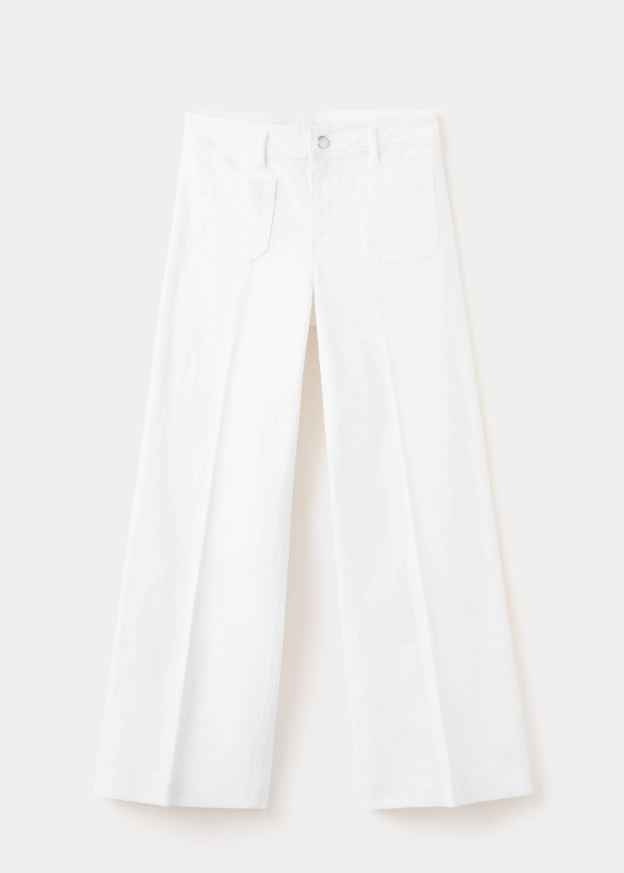 Джинсы с широкими штанинами и карманами - Изделие без модели