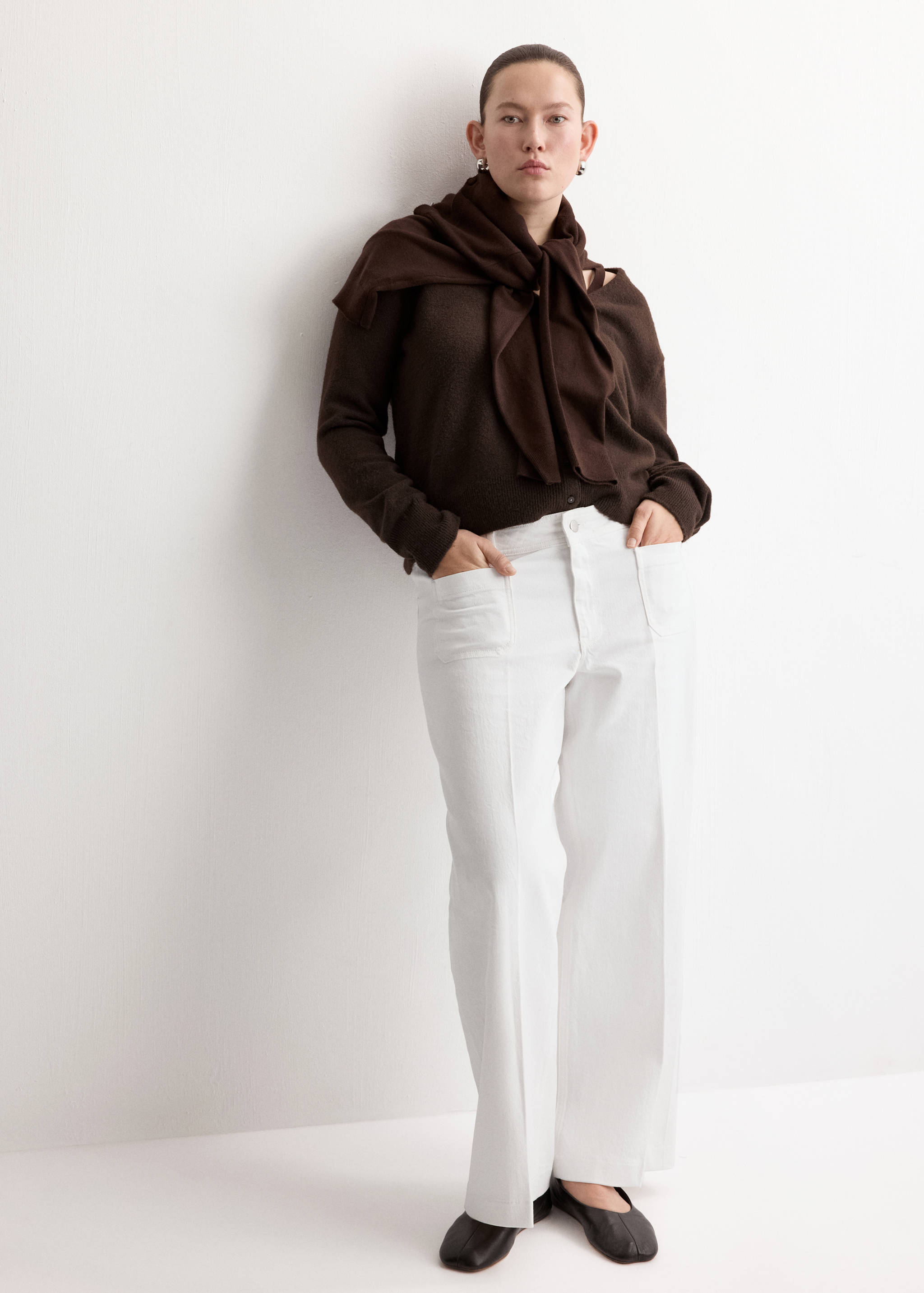 Джинсы с широкими штанинами и карманами - Деталь изделия 3