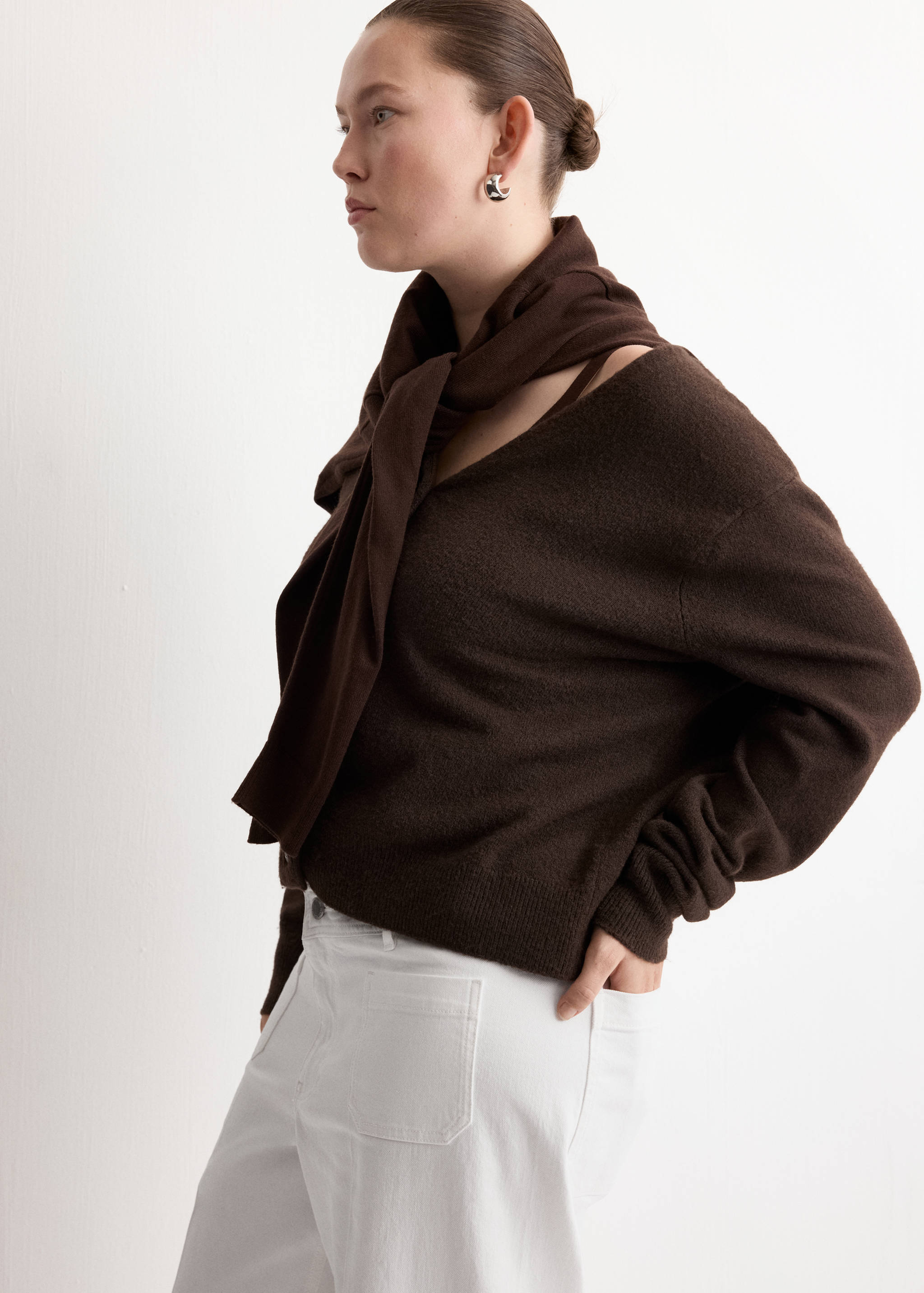 Джинсы с широкими штанинами и карманами - Деталь изделия 5