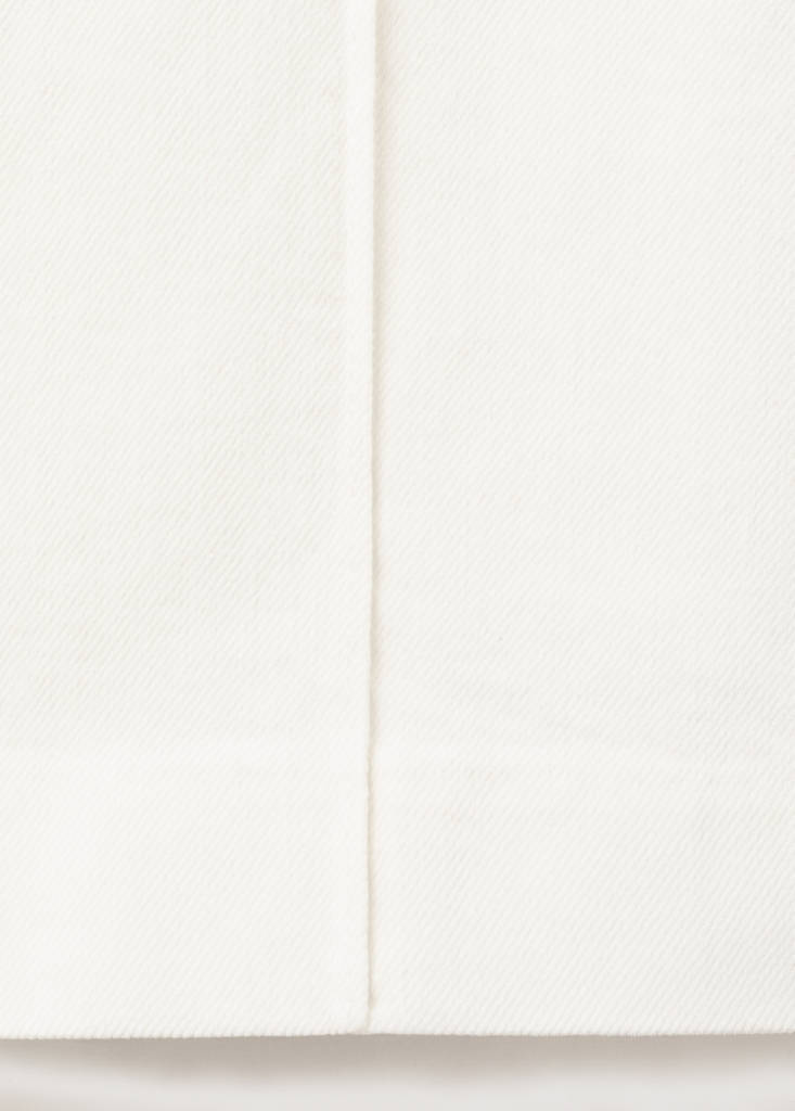 High-waisted wide leg jeans with stitching — White