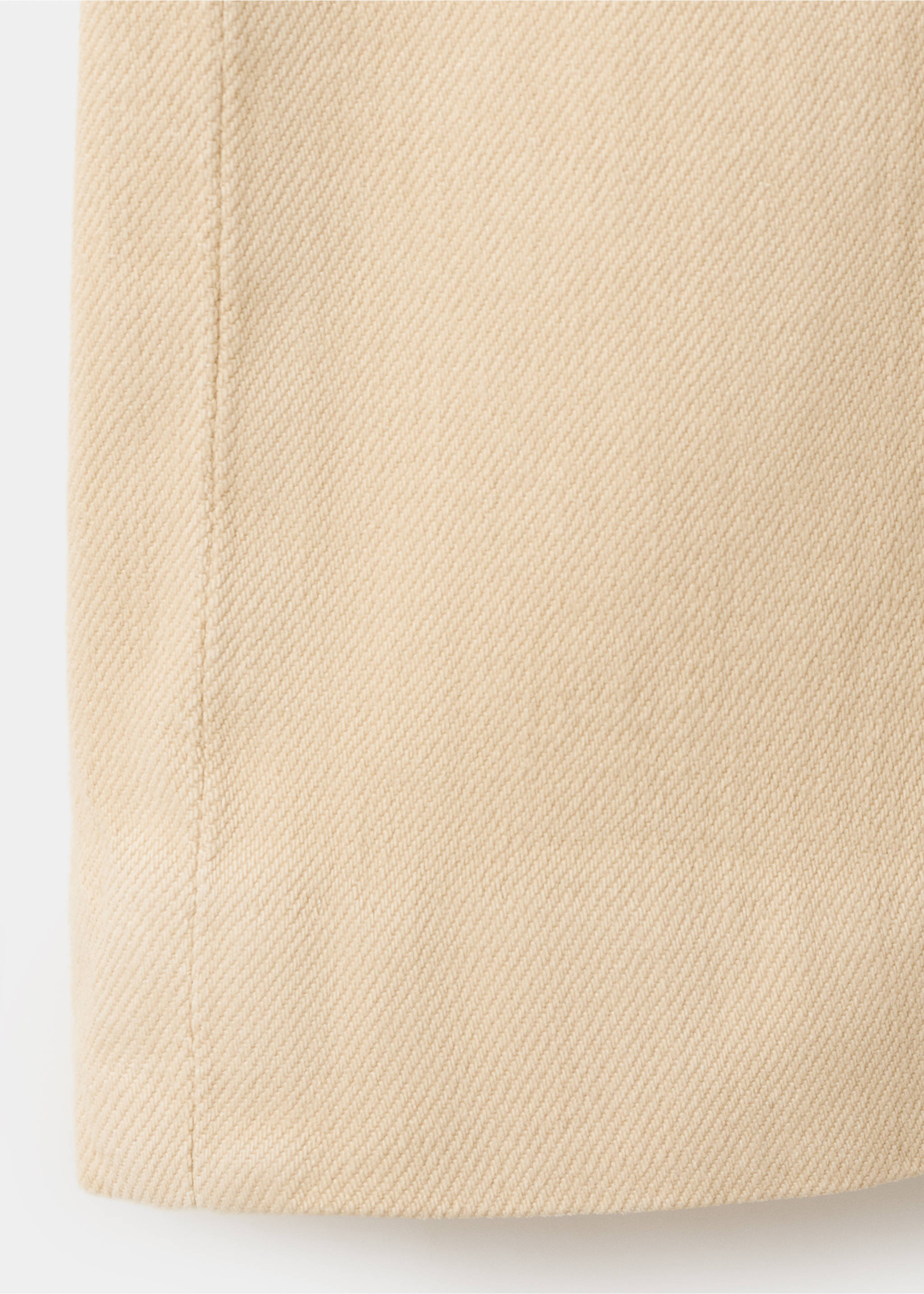 High-waisted wide leg jeans with stitching - Details of the article 0, Vanilla. Ref: 27025822-00.