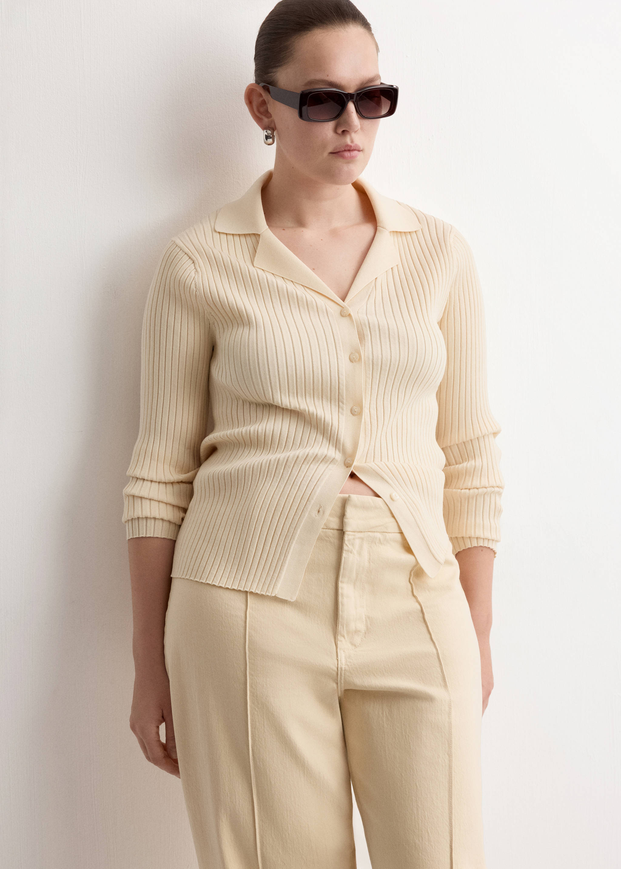 Джинсы wide leg с высокой посадкой и декоративными швами - Деталь изделия 5