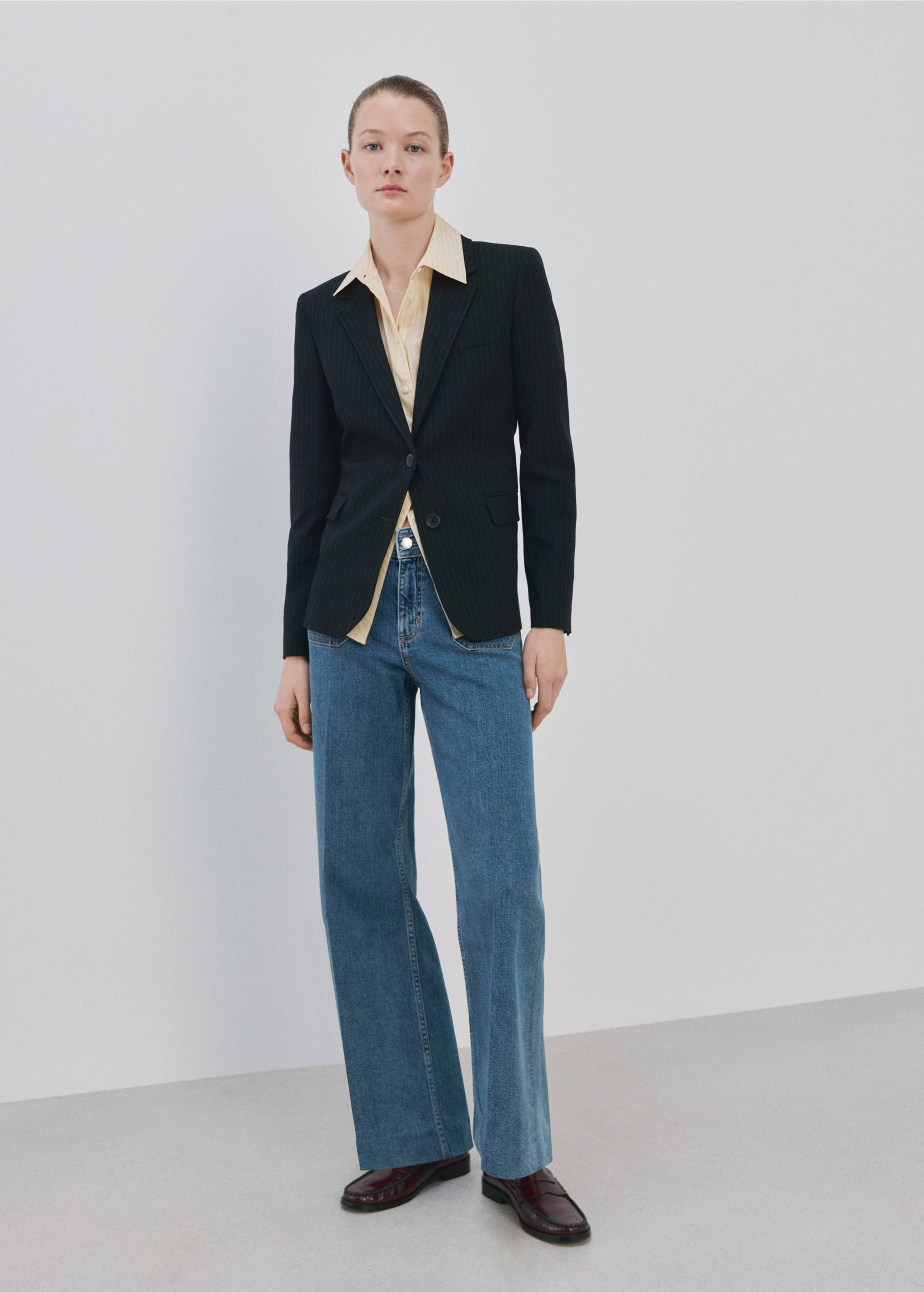 Jeans wide leg dengan kantong - Tampilan Umum, Biru Medium. Ref: 27025823-00.