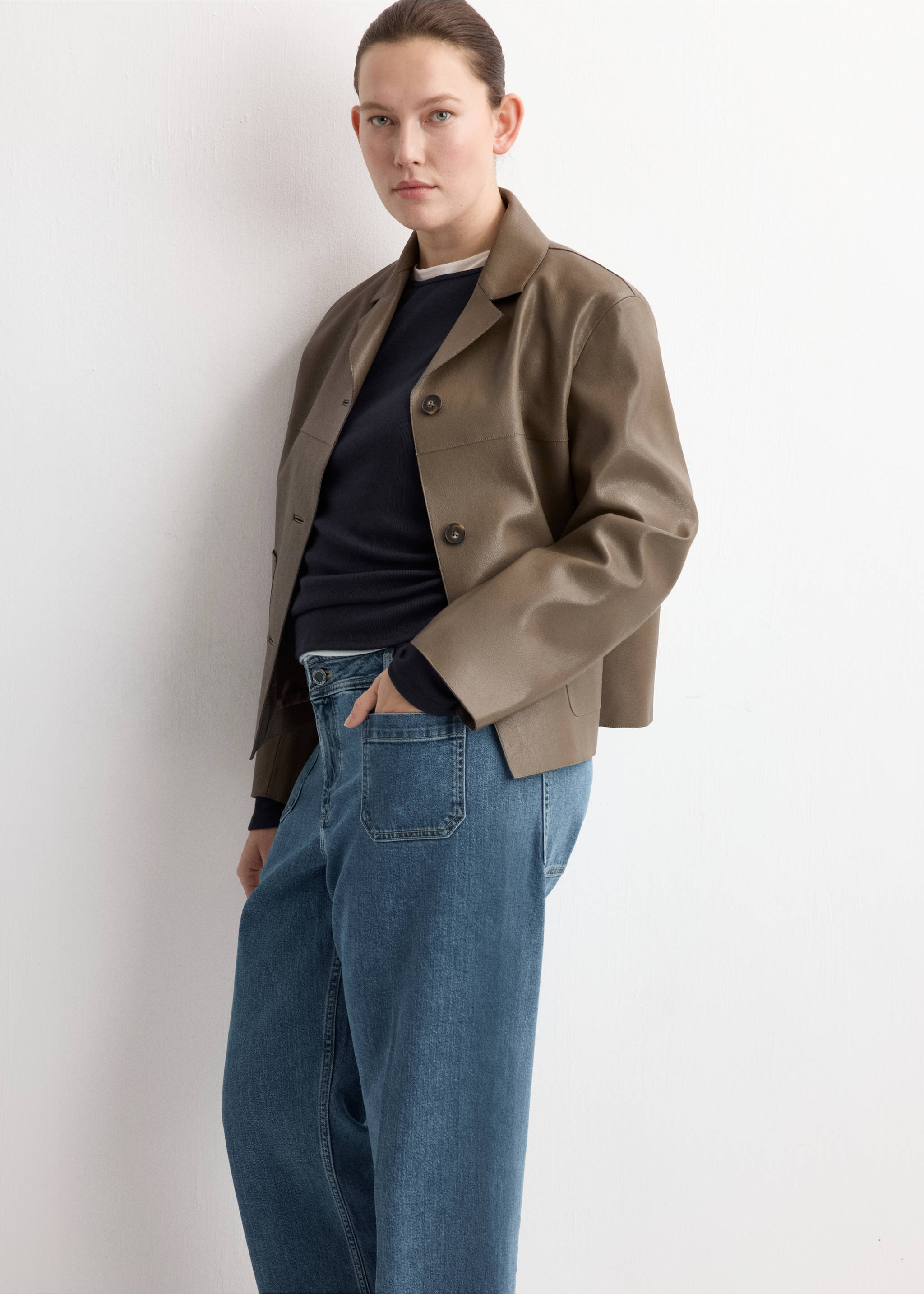 Jeans wide leg dengan kantong - Rincian barang 5, Biru Medium. Ref: 27025823-00.