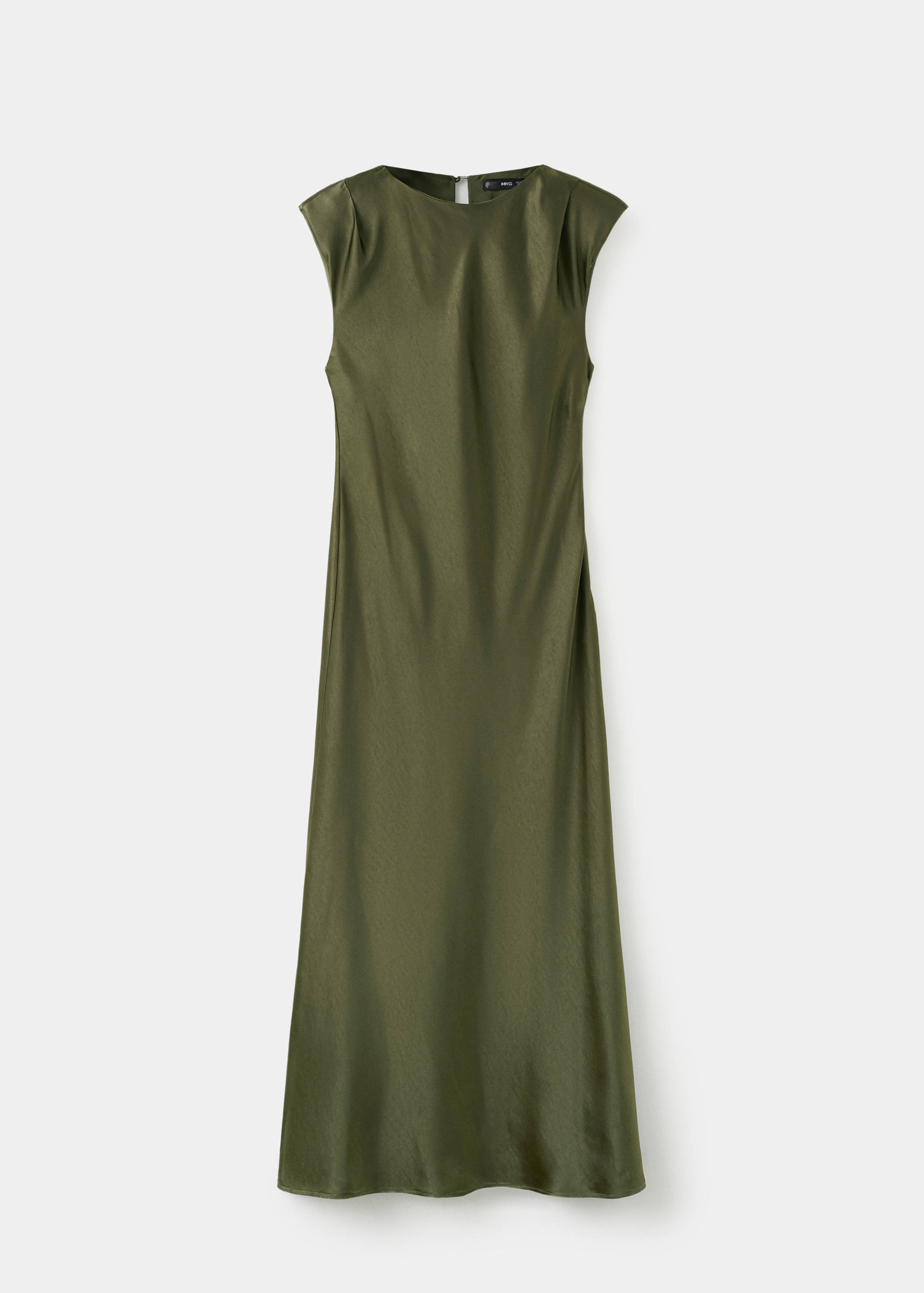 Satin dress with shoulder pads - Article without model