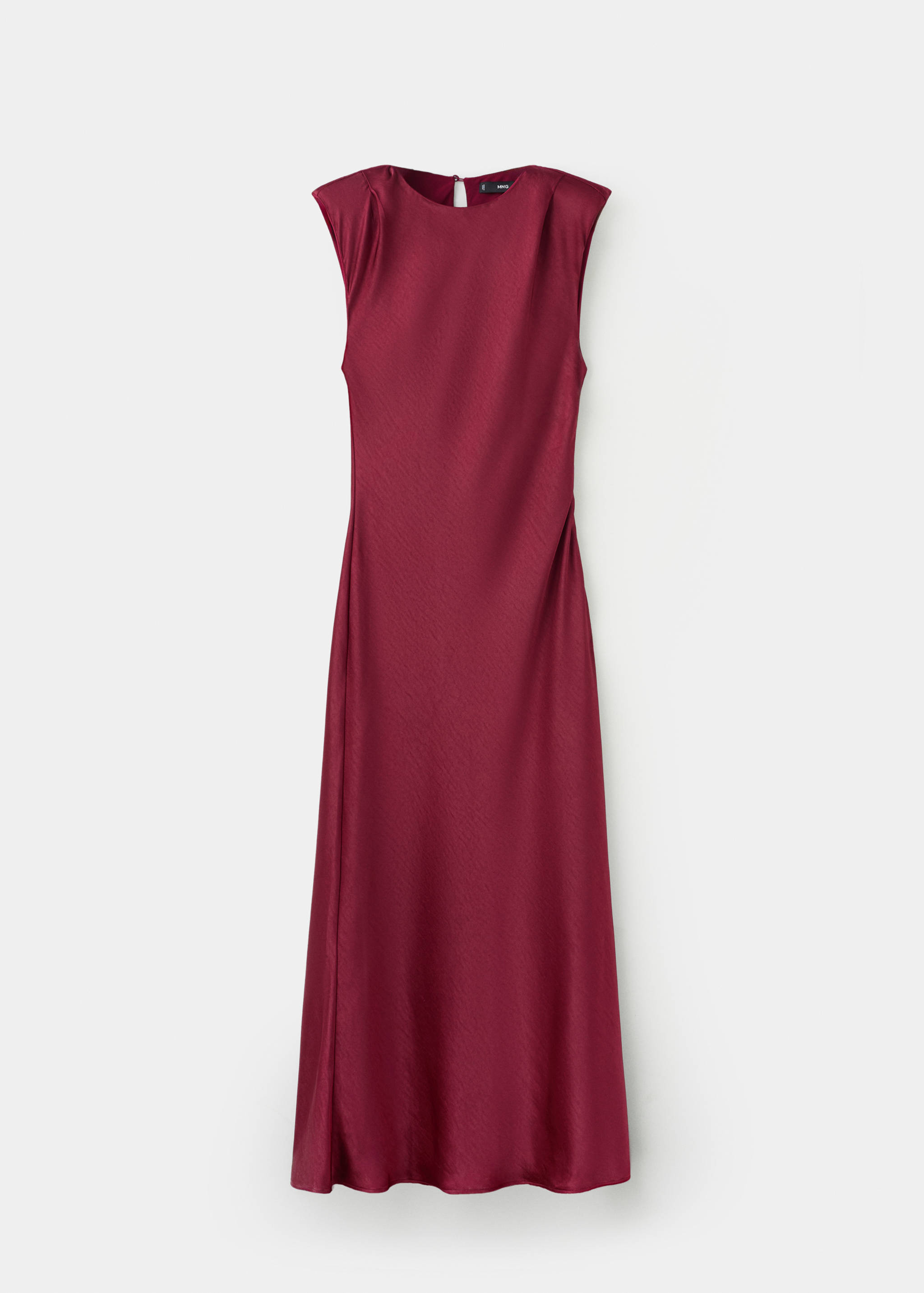 Satin dress with shoulder pads - Article without model
