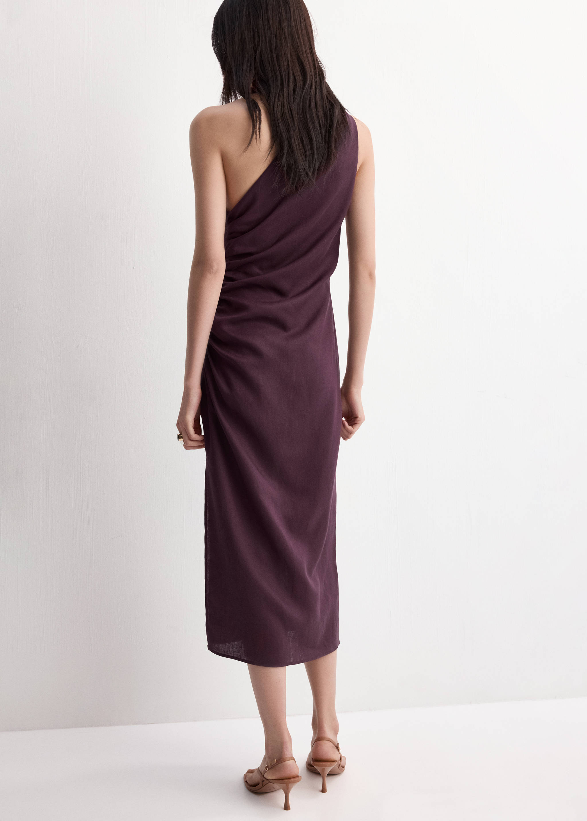 Vestido asimétrico abertura lateral - Reverso del artículo