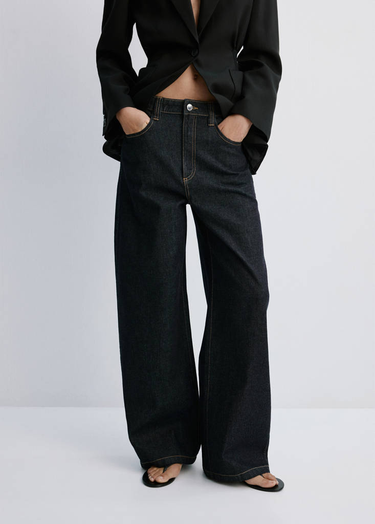 Mid-rise balloon jeans — Open Blue