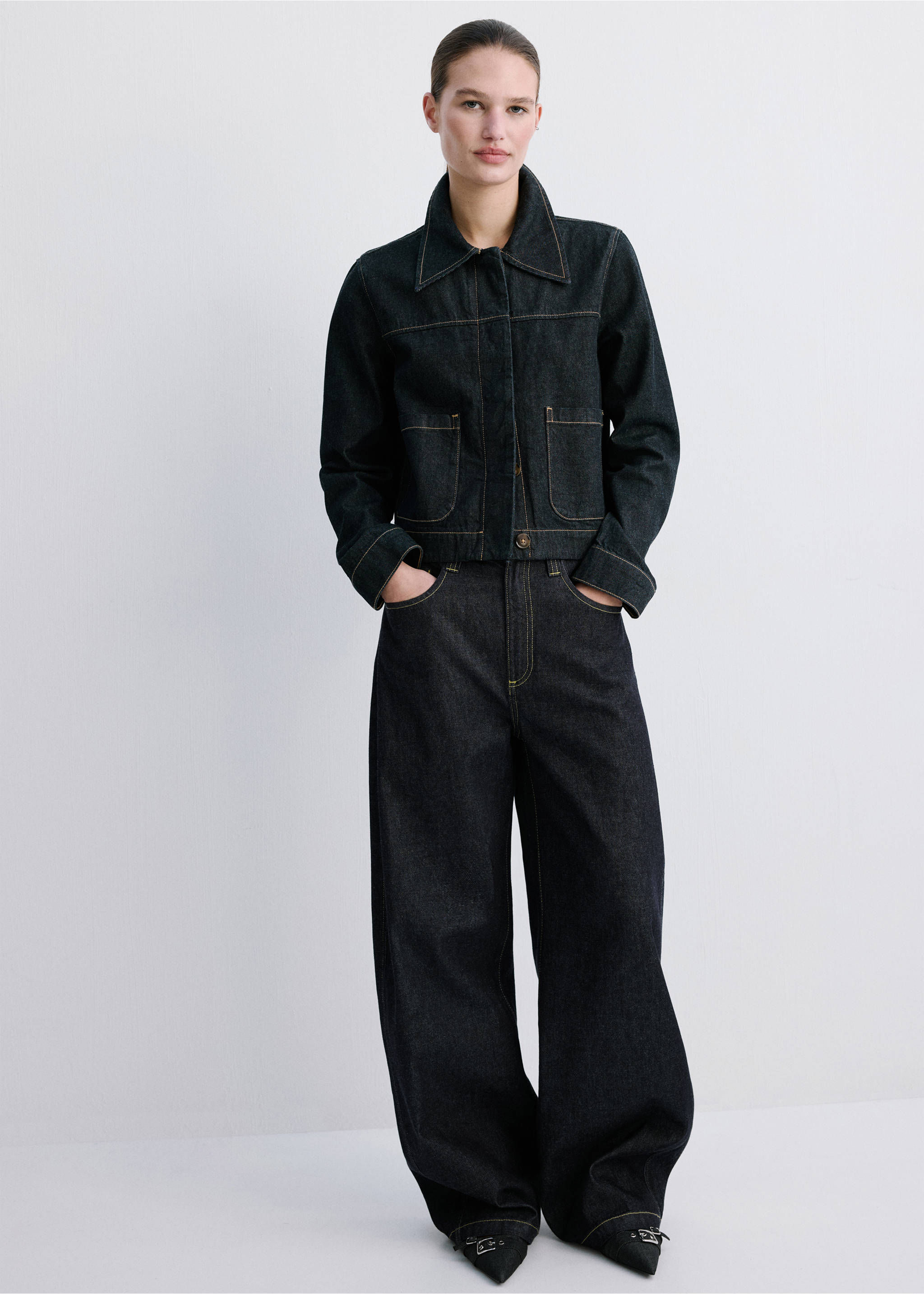 Mid-rise balloon jeans - General plane, Open Blue. Ref: 27025828-01.