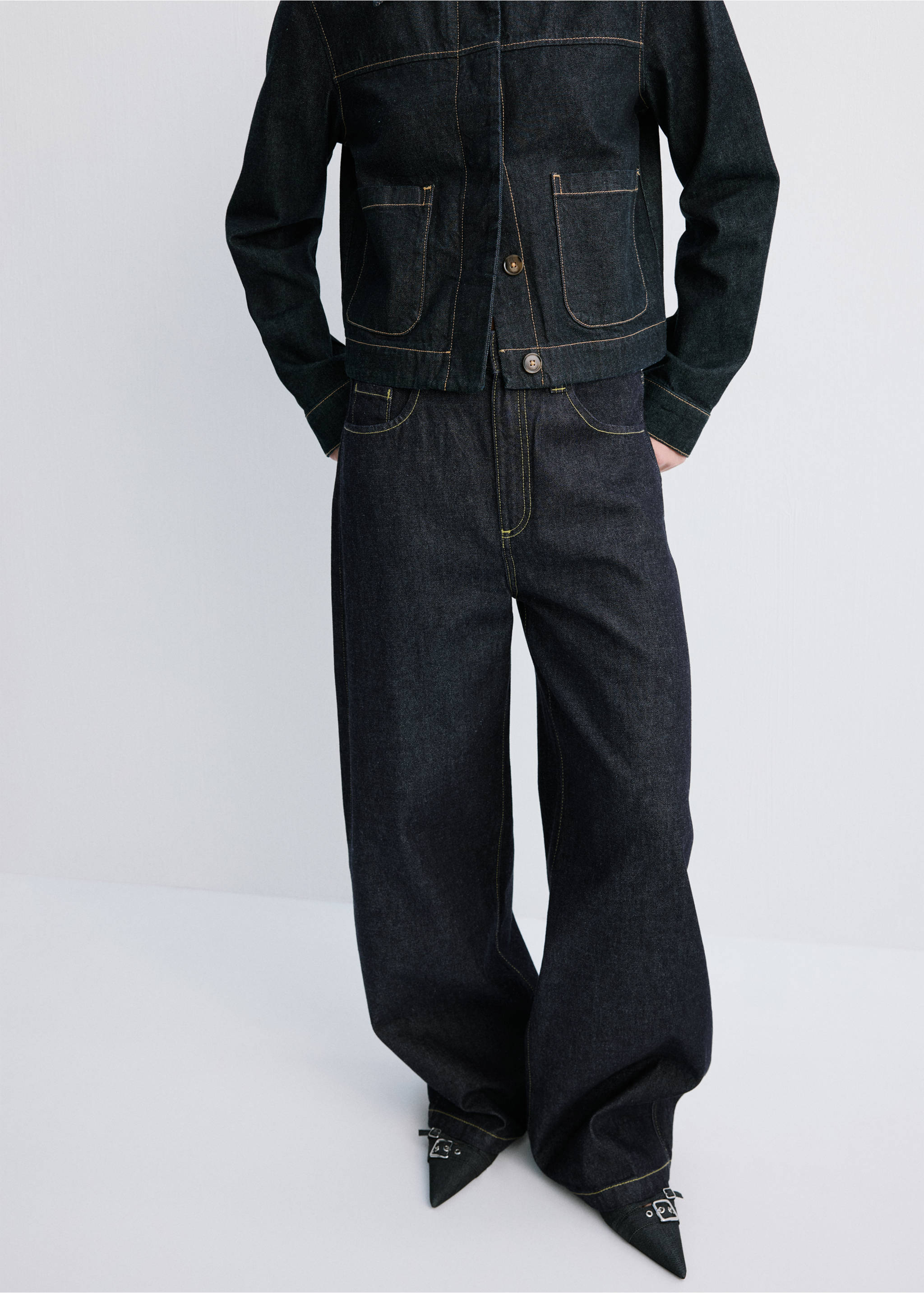 Mid-rise balloon jeans - Medium plane, Open Blue. Ref: 27025828-01.