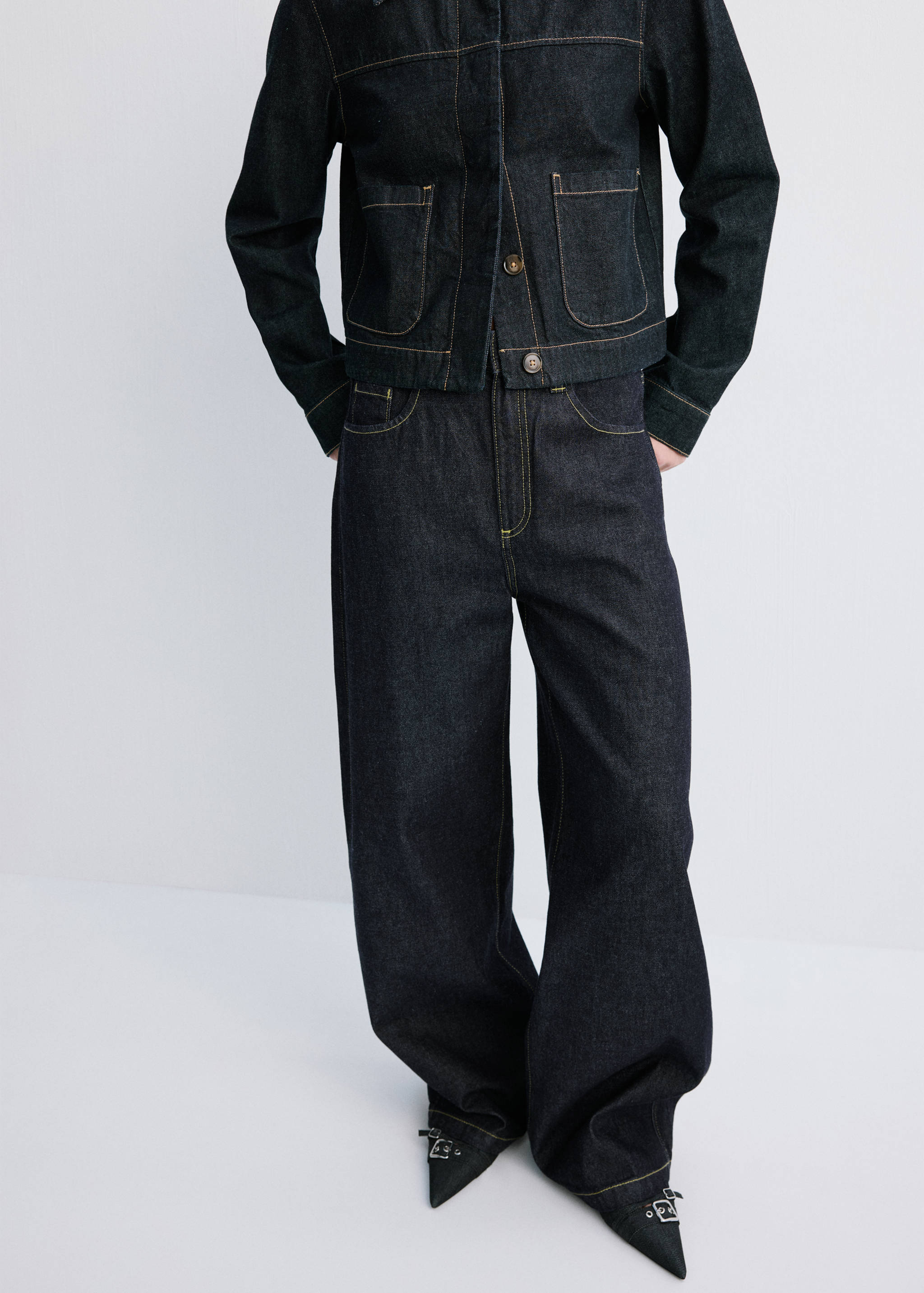 Jeans balloon tiro medio - Plano medio