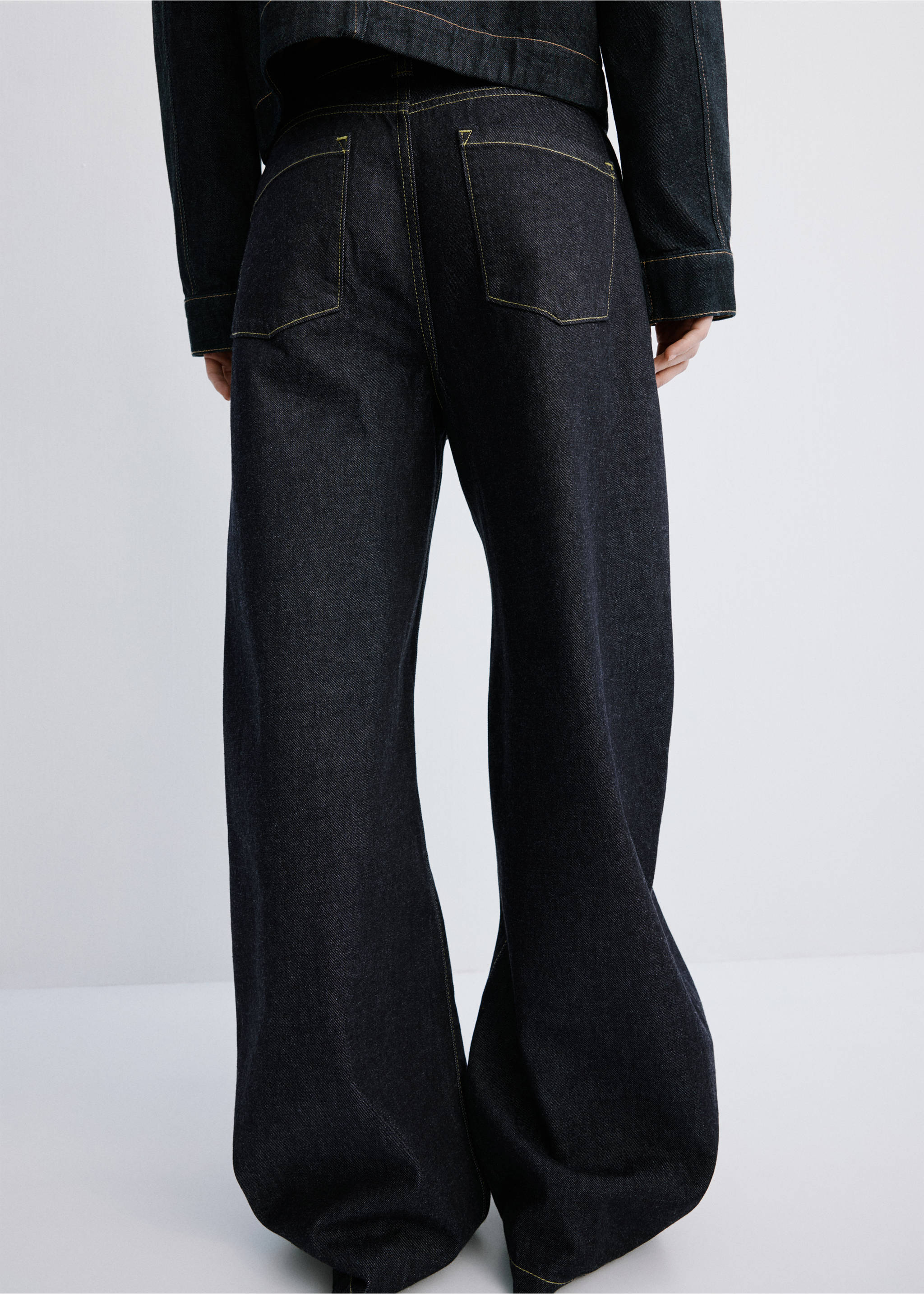 Mid-rise balloon jeans - Reverse of the article, Open Blue. Ref: 27025828-01.