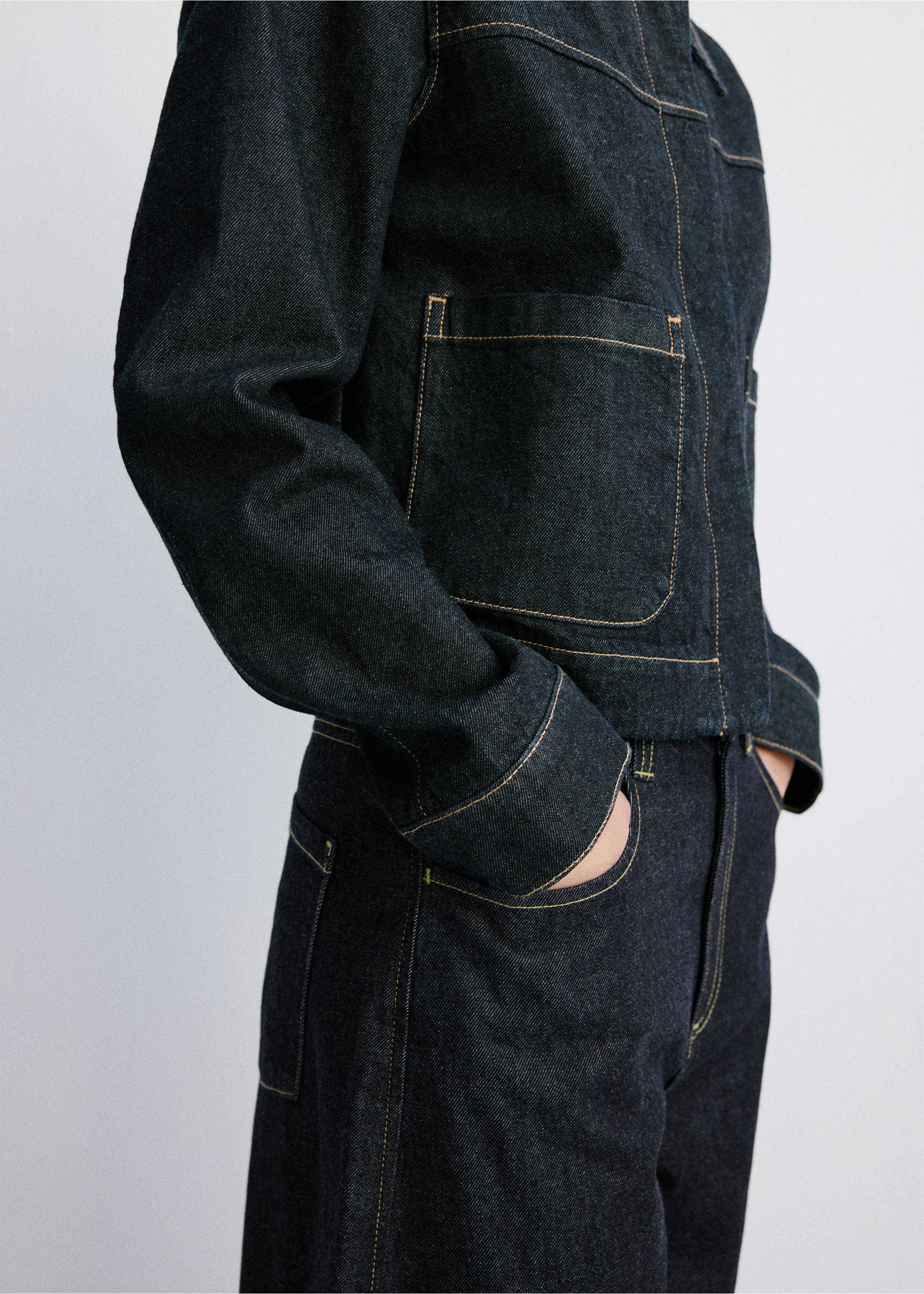 Mid-rise balloon jeans - Details of the article 1, Open Blue. Ref: 27025828-01.