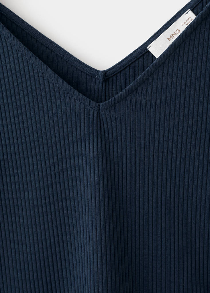 Short-sleeve strap top — Navy