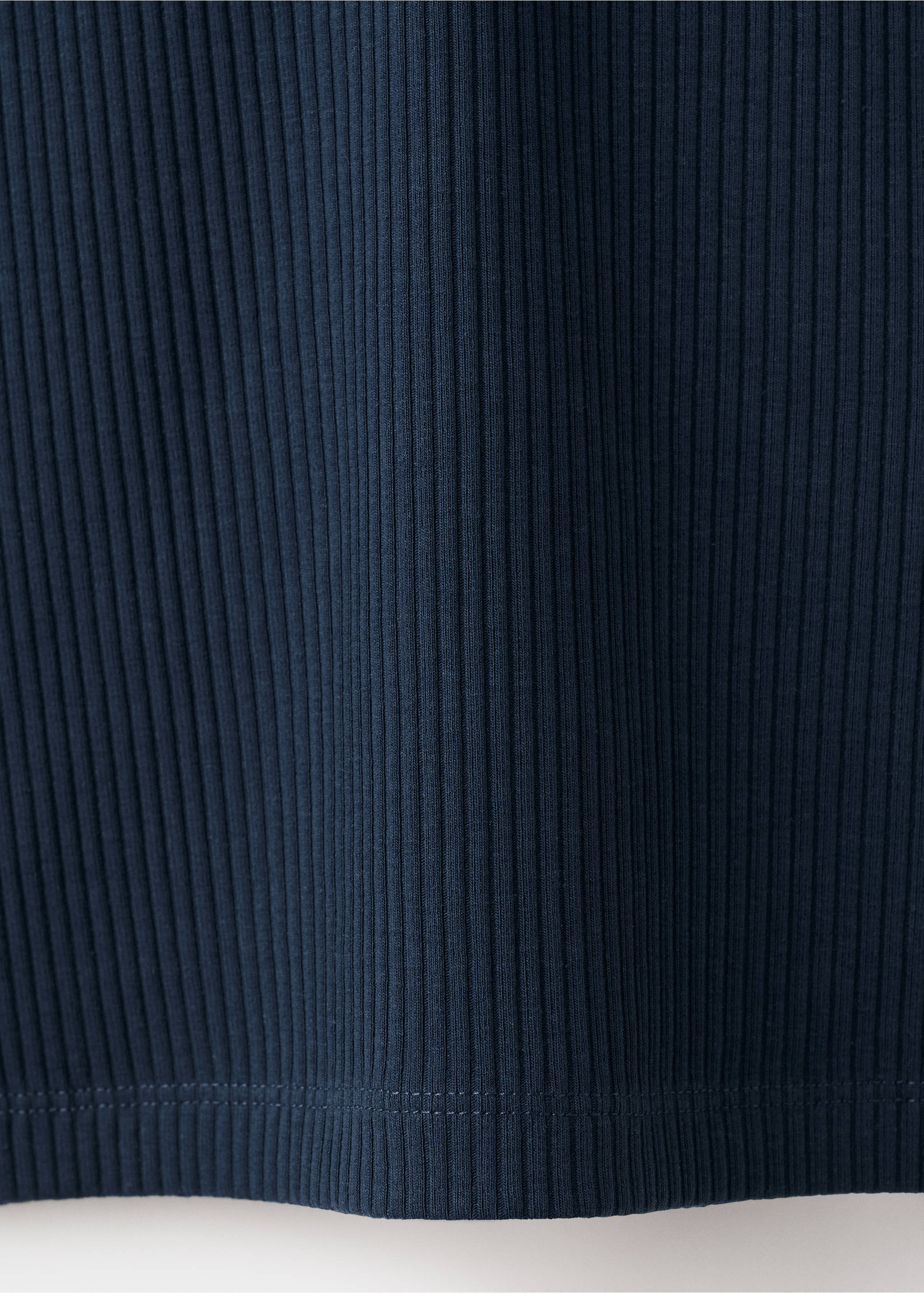 Short-sleeve strap top - Details of the article 0, Navy. Ref: 27025829-00.