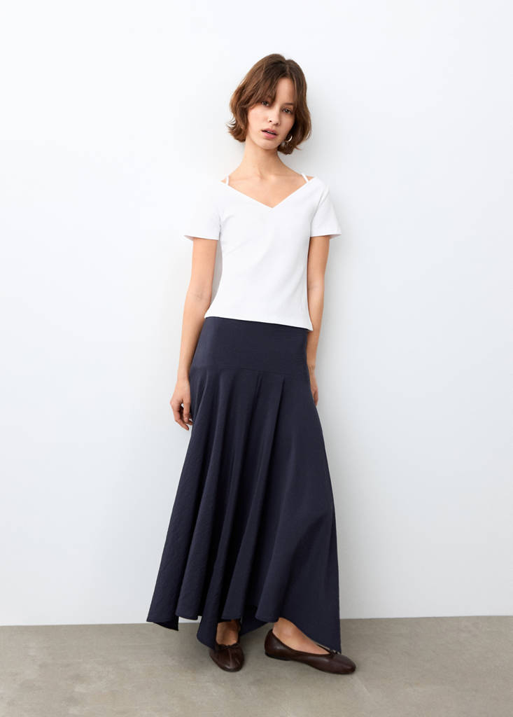 Short-sleeve strap top — Off White