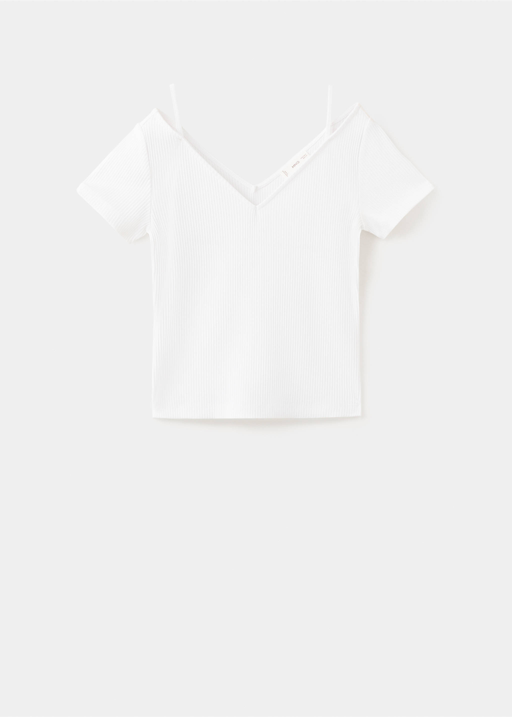 Short-sleeve strap top - Article without model, Off White. Ref: 27025830-00.