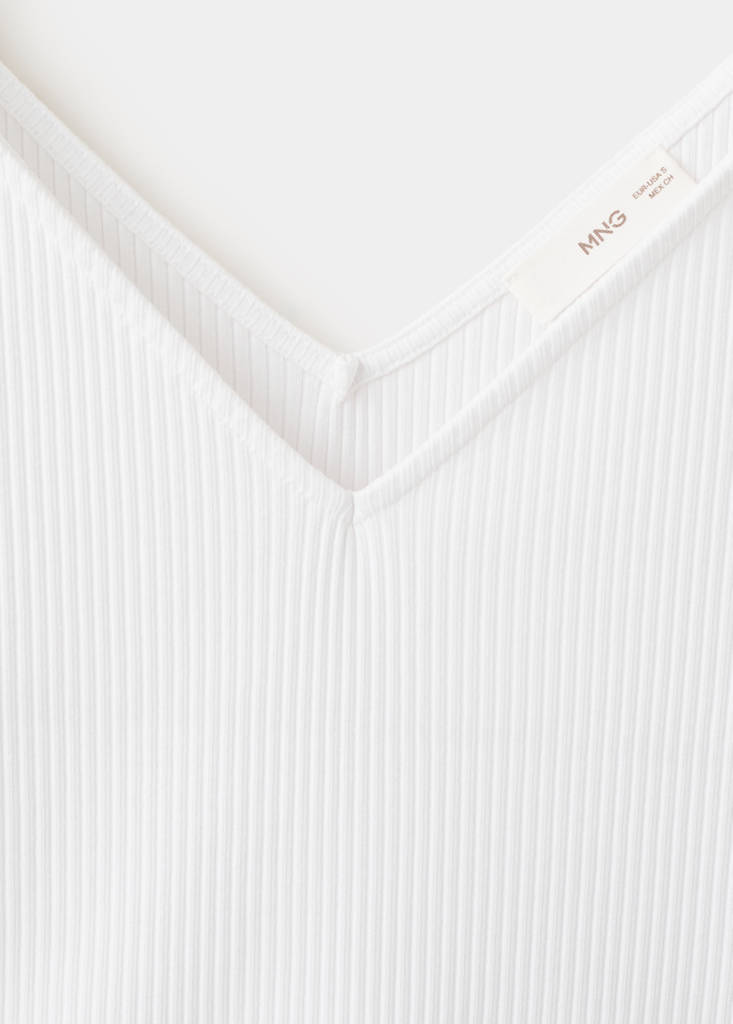 Short-sleeve strap top — Off White