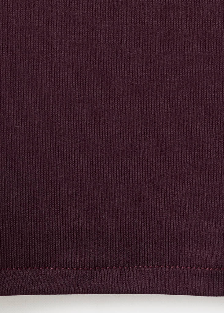 Perkins-neck long-sleeved t-shirt — Burgundy