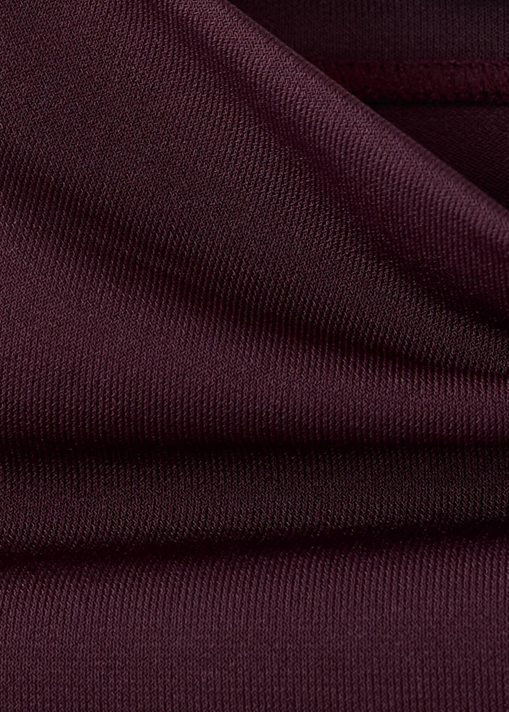 Perkins-neck long-sleeved t-shirt — Burgundy