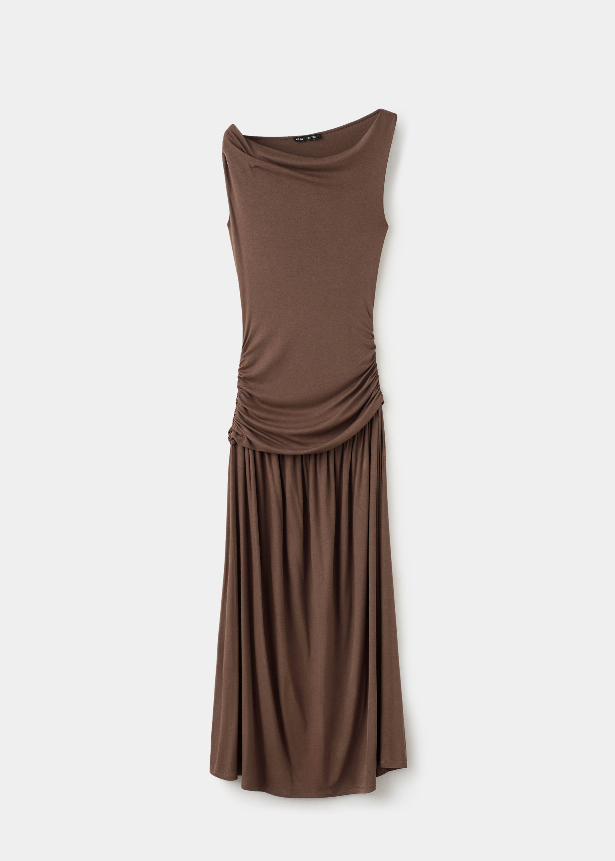 Asymmetrisches Kleid mit gerafftem Oberteil - Artikel ohne Model