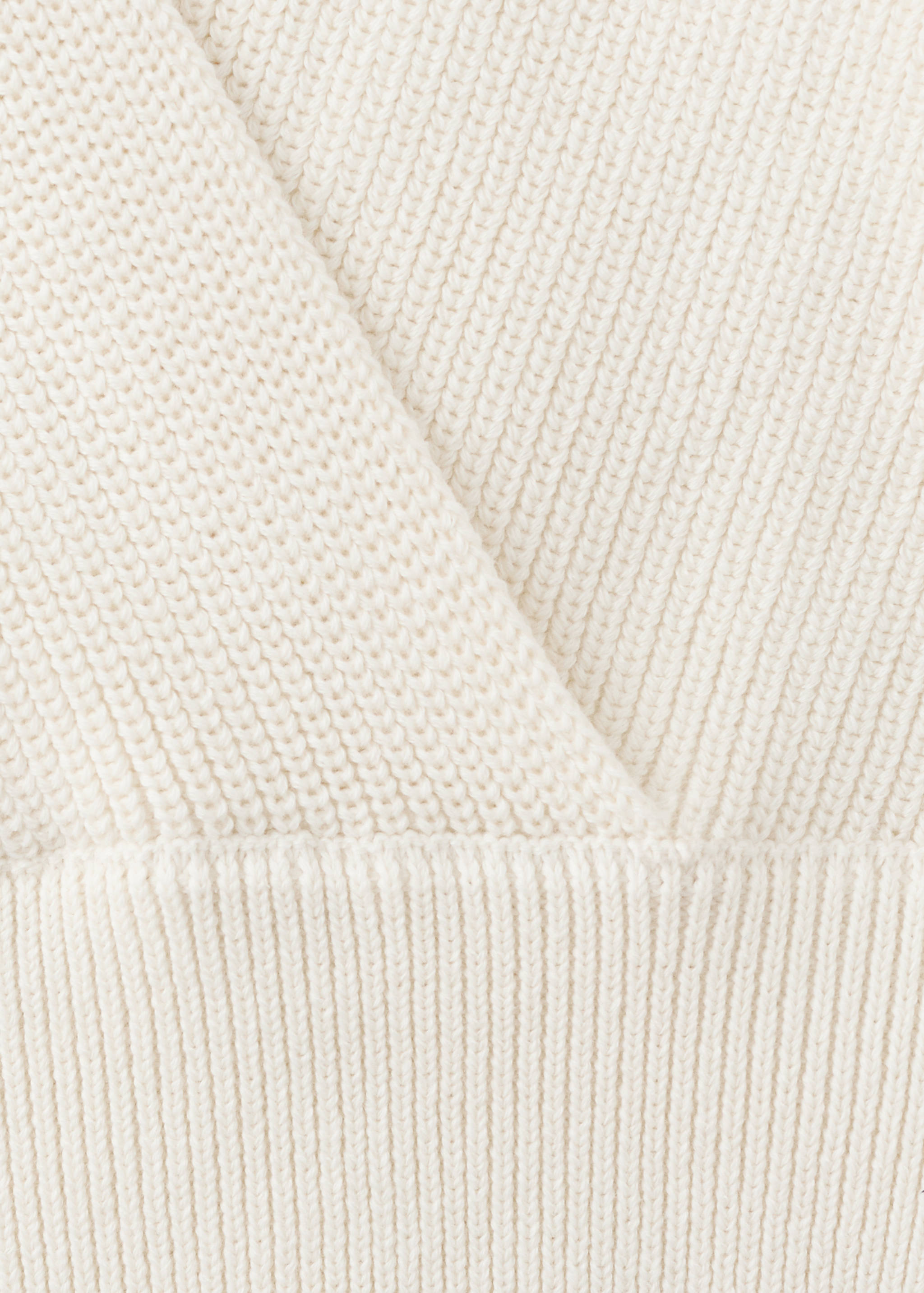 Ribbed crossover neckline jumper - Details of the article 8