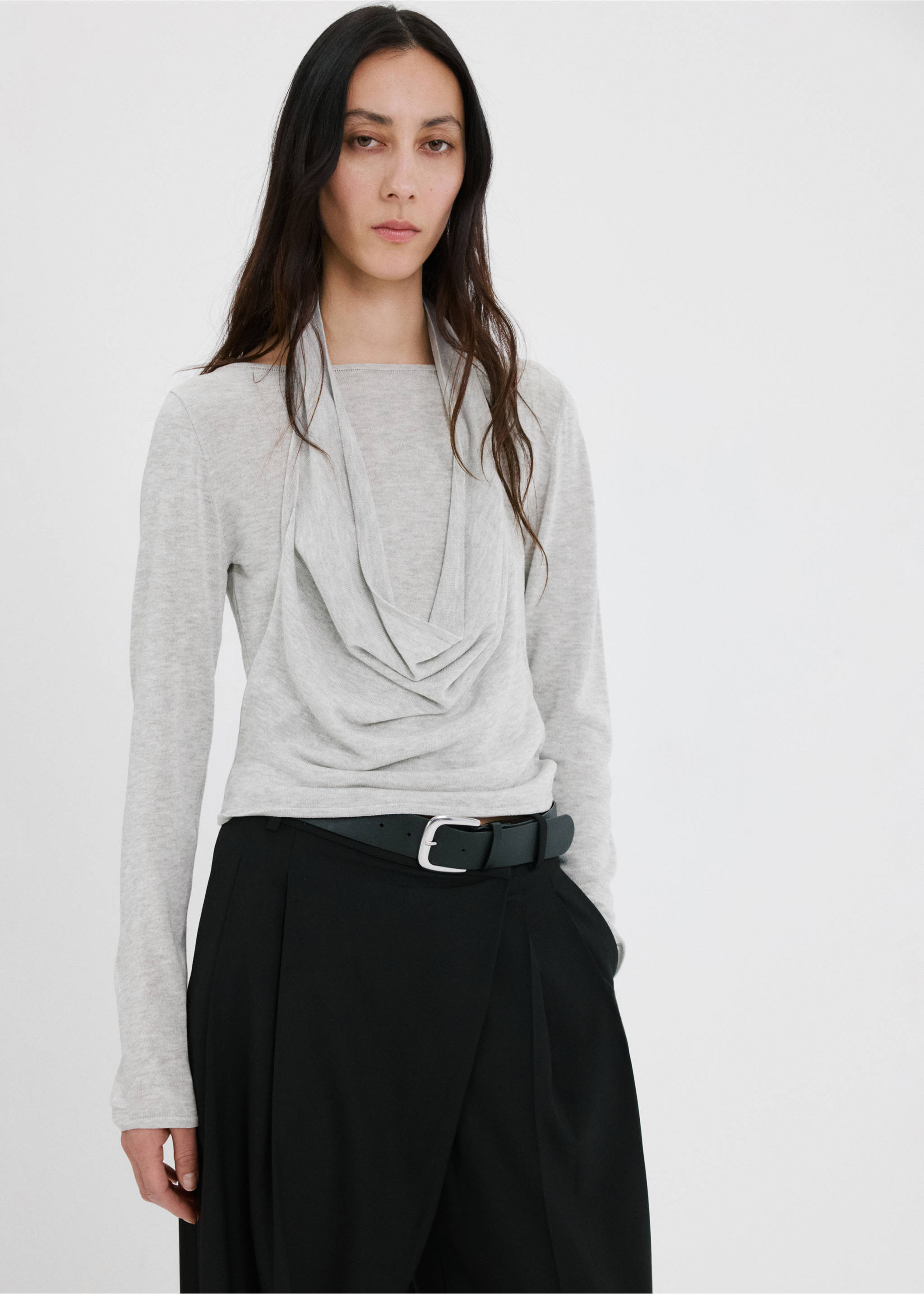 Jersey diseño combinado - Plano medio, Gris medio vigoré. Ref: 27025840-00.