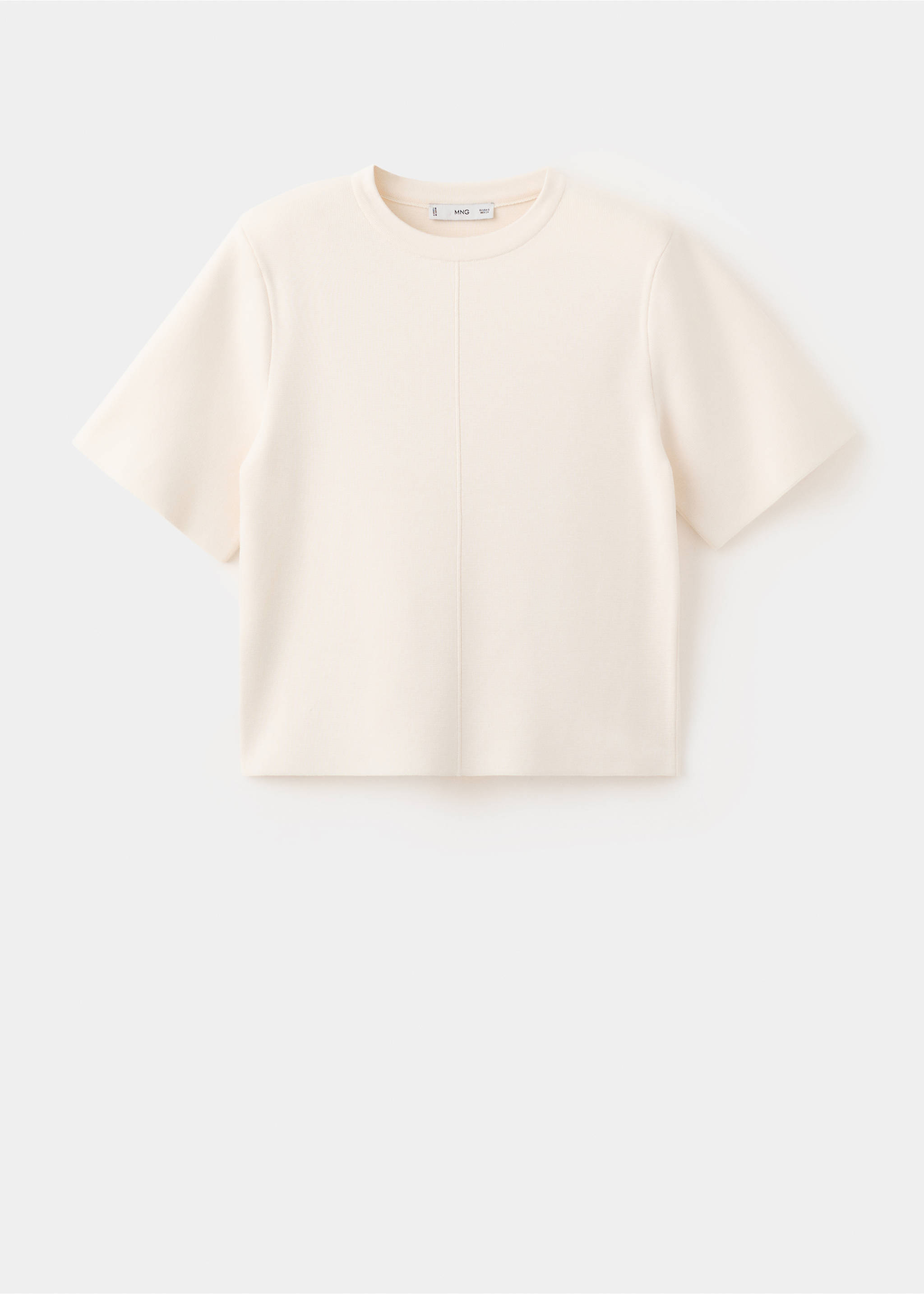 Pleteni pulover kratkih rukava - Artikl bez modela, Bjeličasta. Ref: 27025841-00.