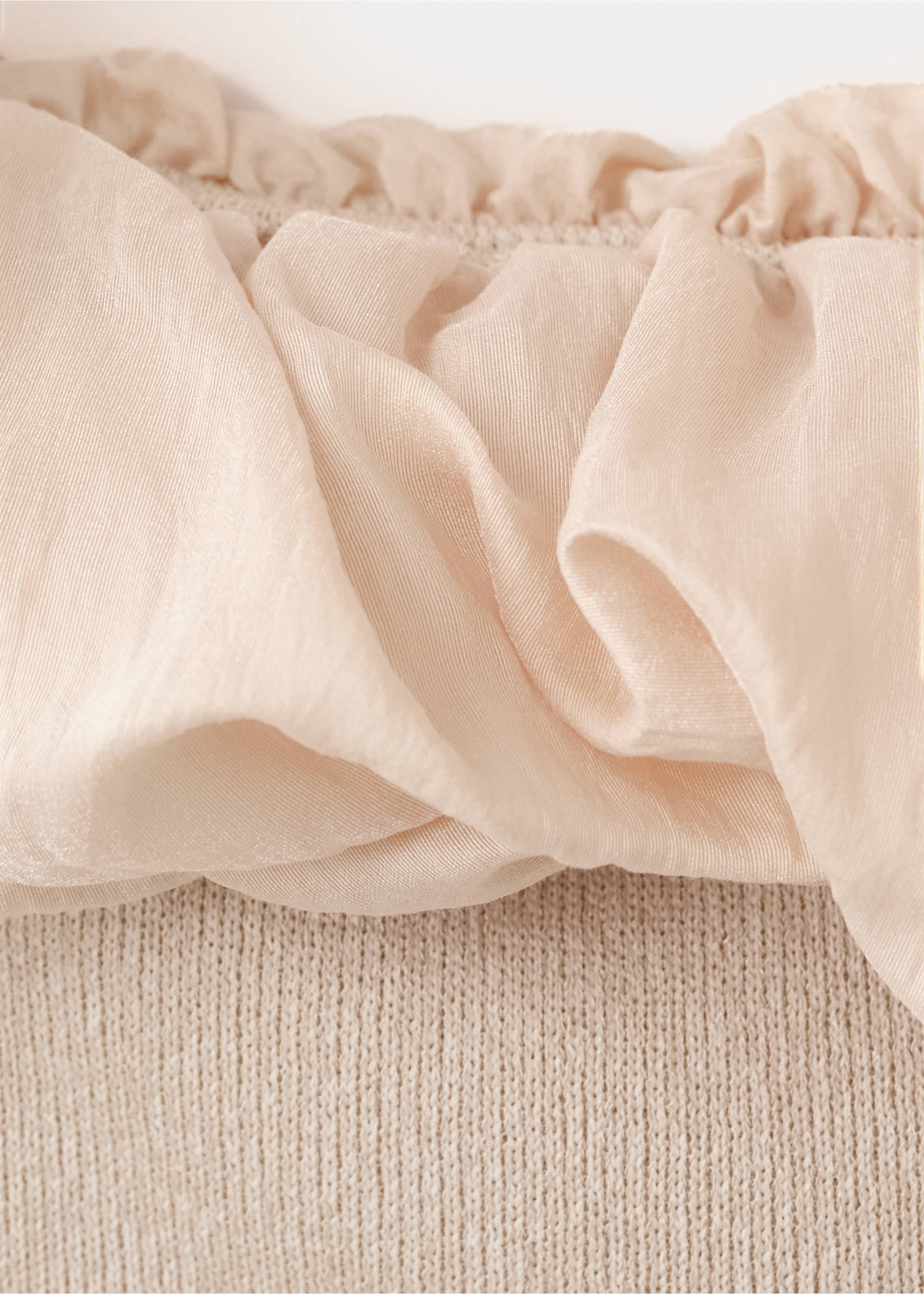 Трикотажный топ без бретелей - Деталь изделия 8, Экрю. Ref: 27025842-00.