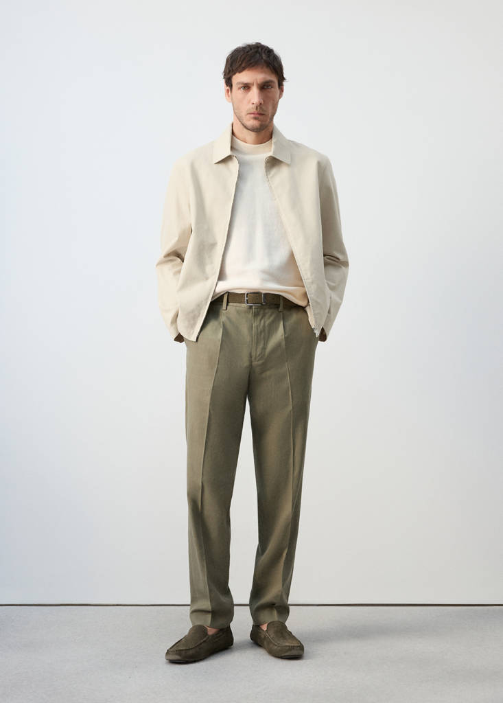 Lightweight cotton lyocell jacket — Beige