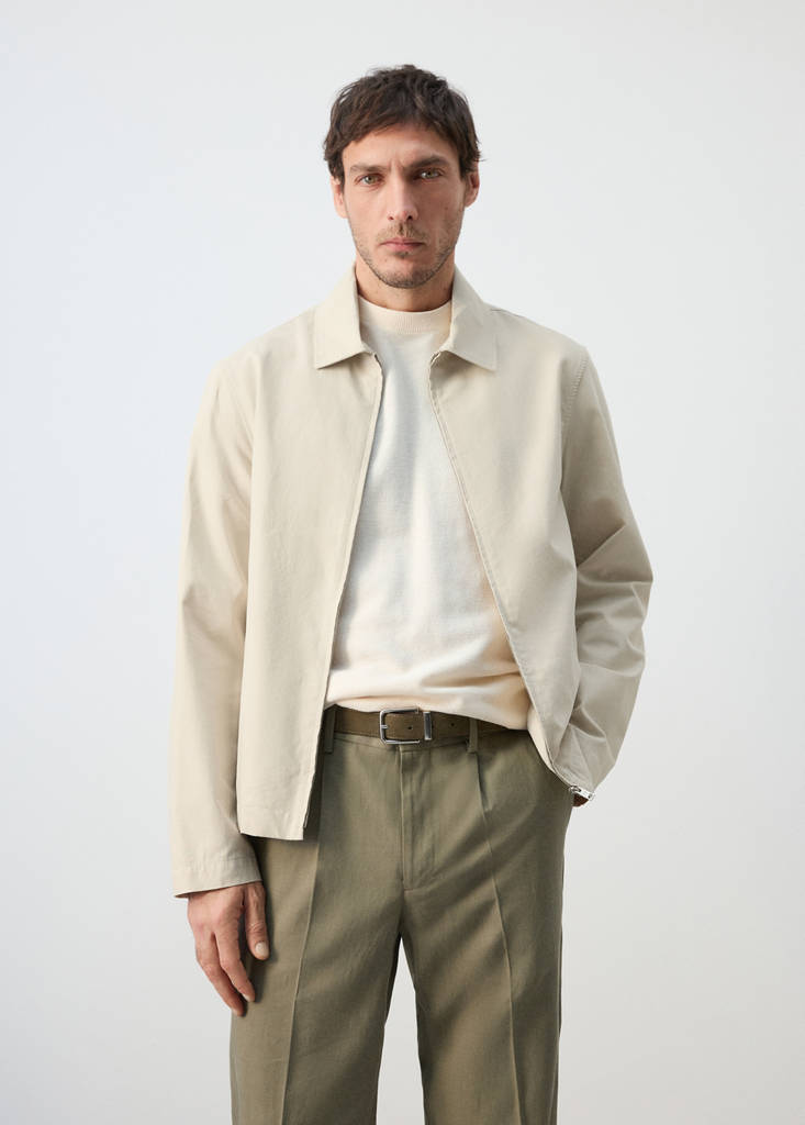 Lightweight cotton lyocell jacket — Beige
